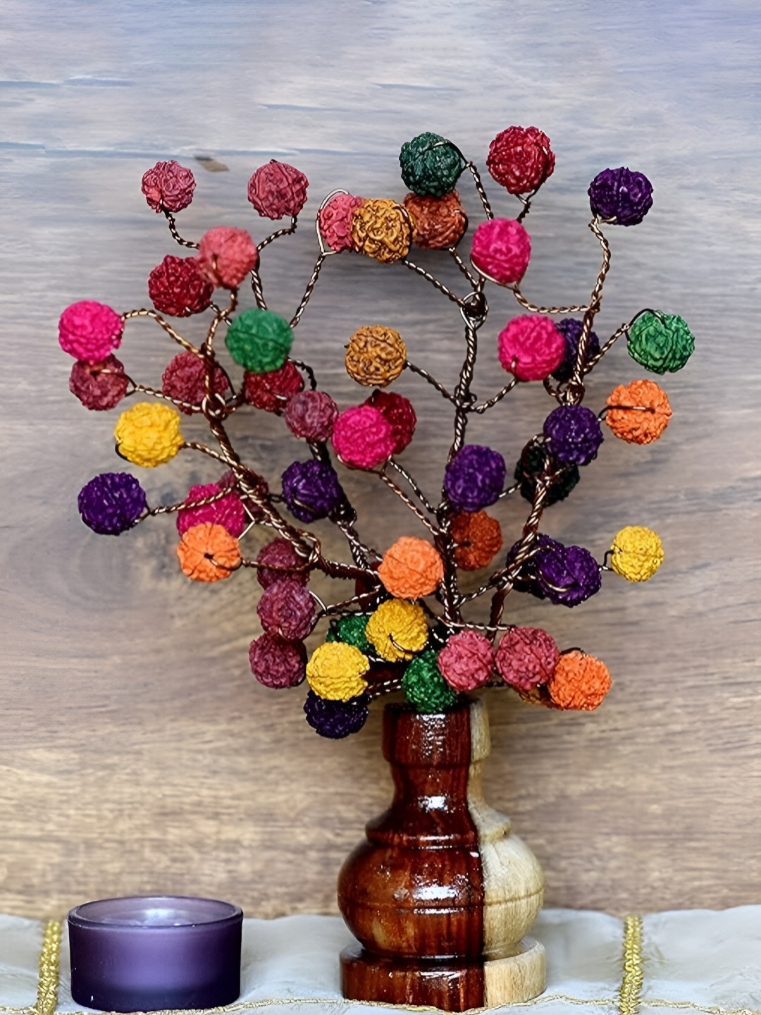 MITHILA Handicrafts Multicoloured Core With Pot, Multi