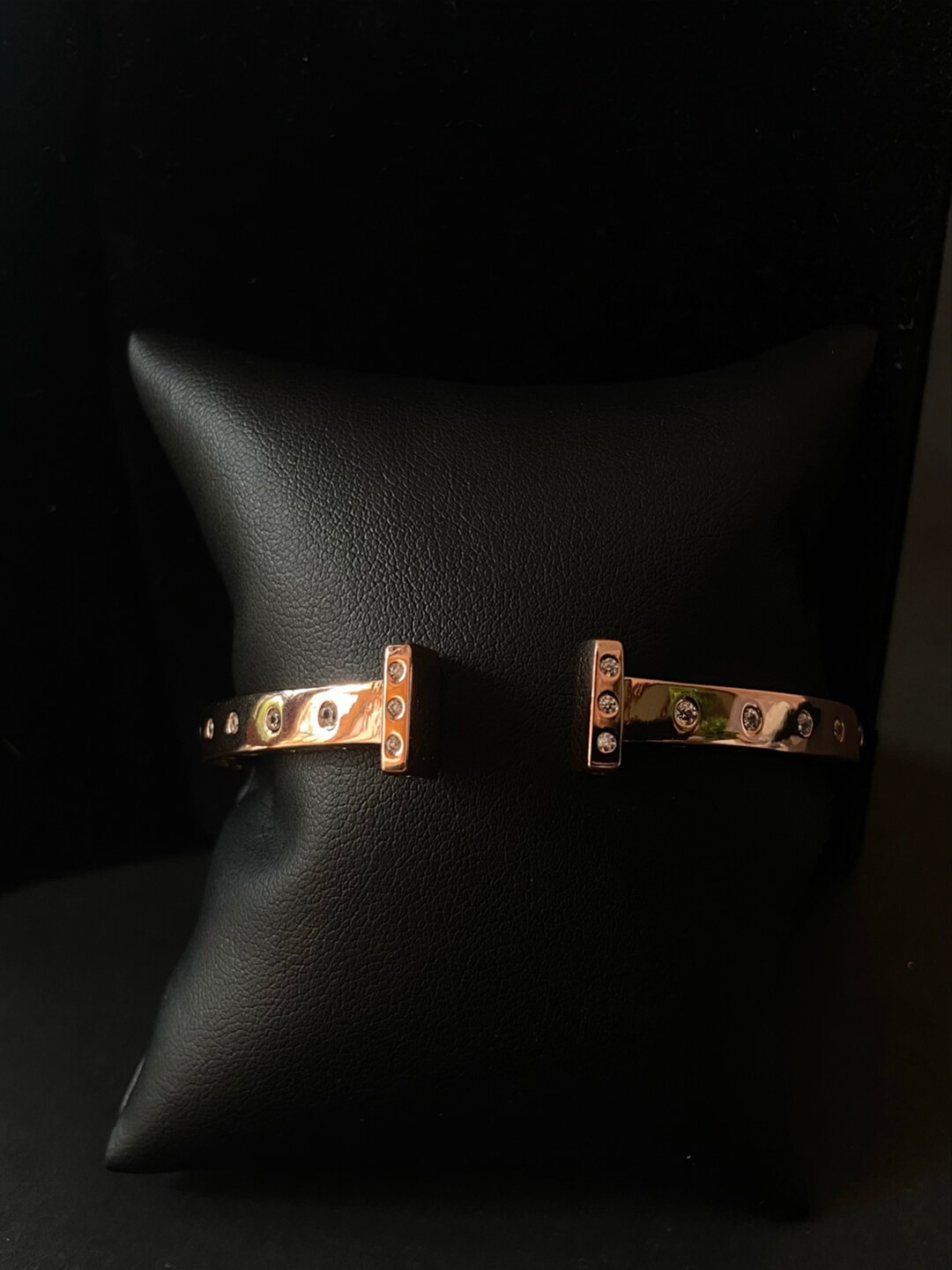 

THE WOKE COLLECTION Sterling Silver Cubic Zirconia Rhodium Plated Cuff Bracelet