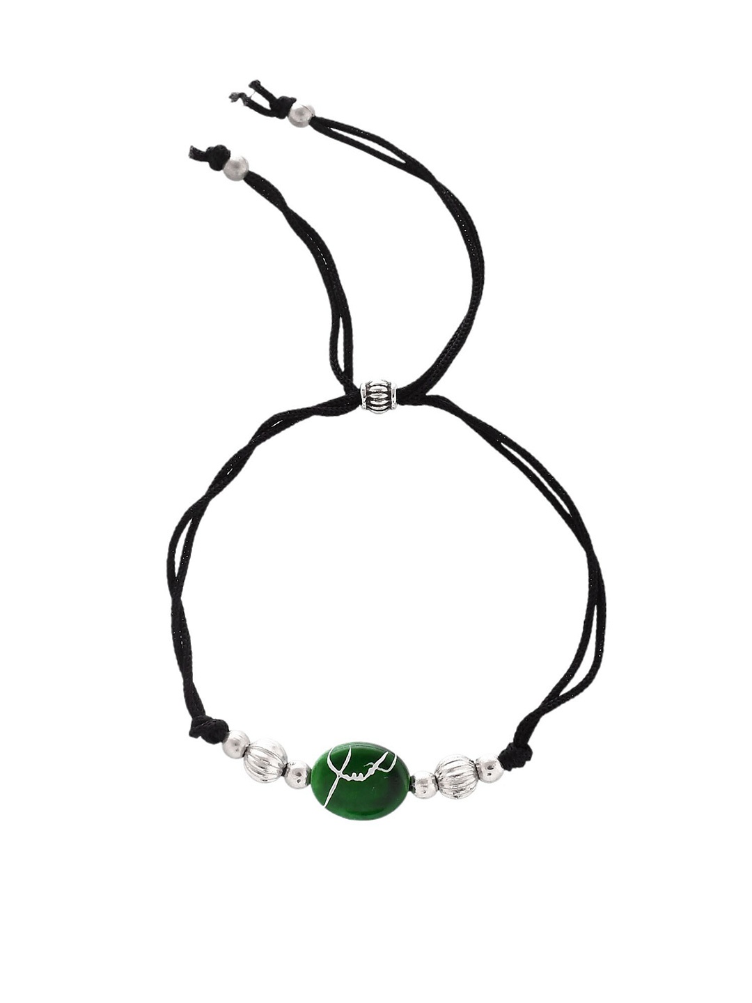 

Silvermerc Designs Silver-Plated Crystal Studded Anklet