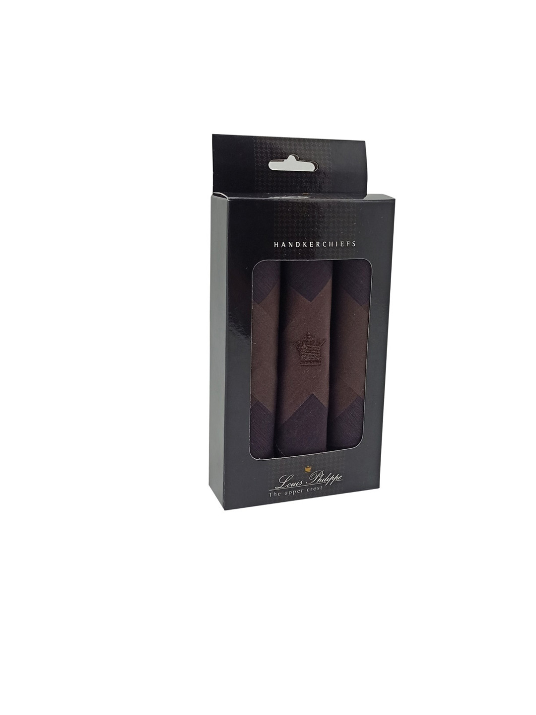 

Louis Philippe Men Pack Of 3 Cotton Handkerchiefs, Brown