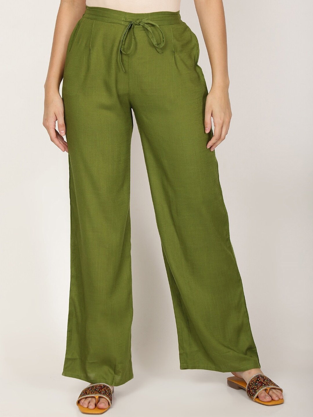 

Rue Collection Women Cotton Trouser, Green