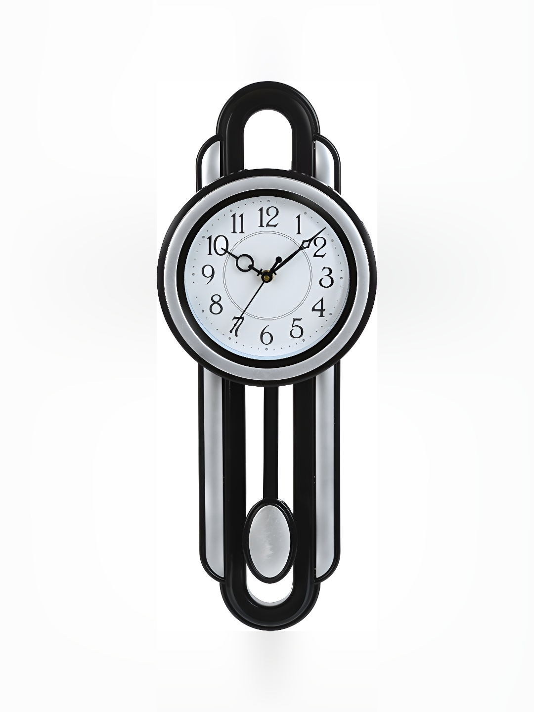 

Attractionz Silver-Toned & White Textured Contemporary Round Shaped Wall Clock