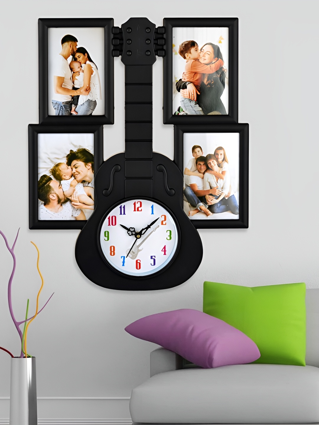 

Attractionz Black & White Textured Contemporary Round Shaped Wall Clock