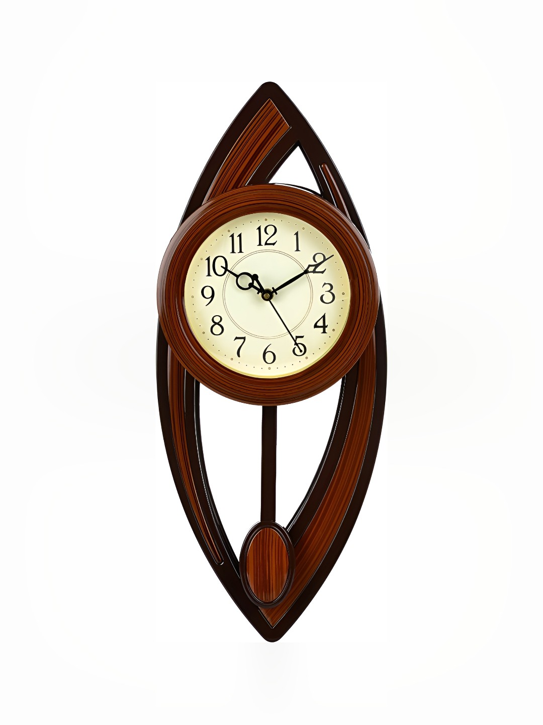 

Attractionz Brown & White Textured Contemporary Round Shaped Wall Clock