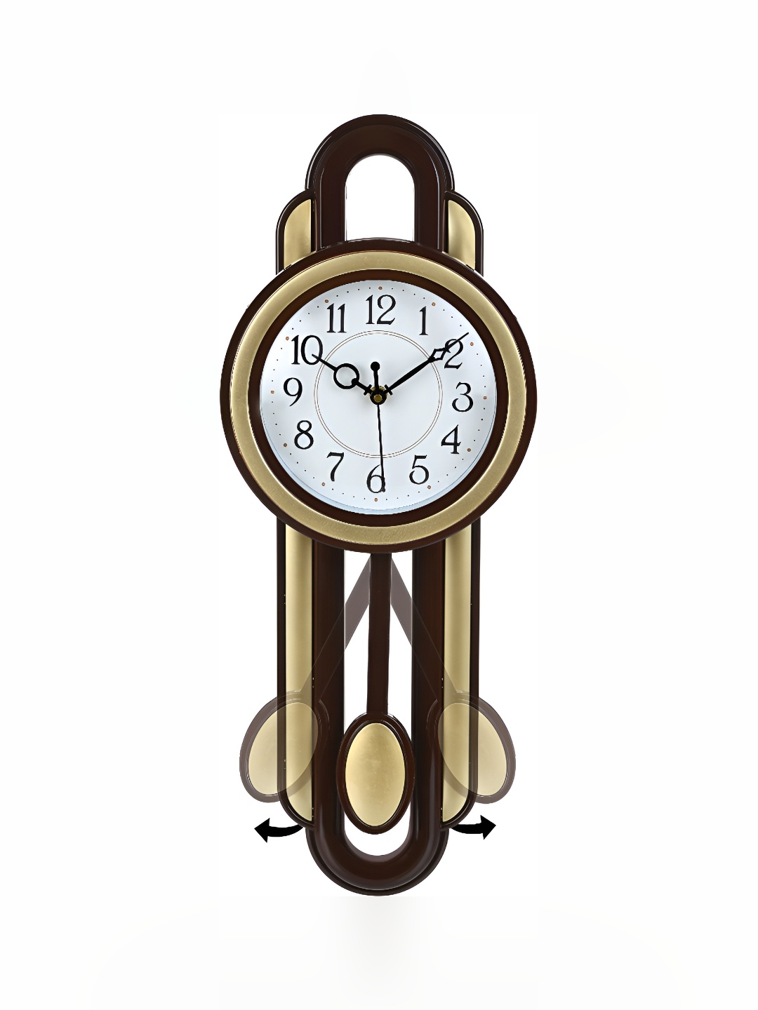 

Attractionz Gold-Toned & White Textured Contemporary Round Shaped Wall Clock