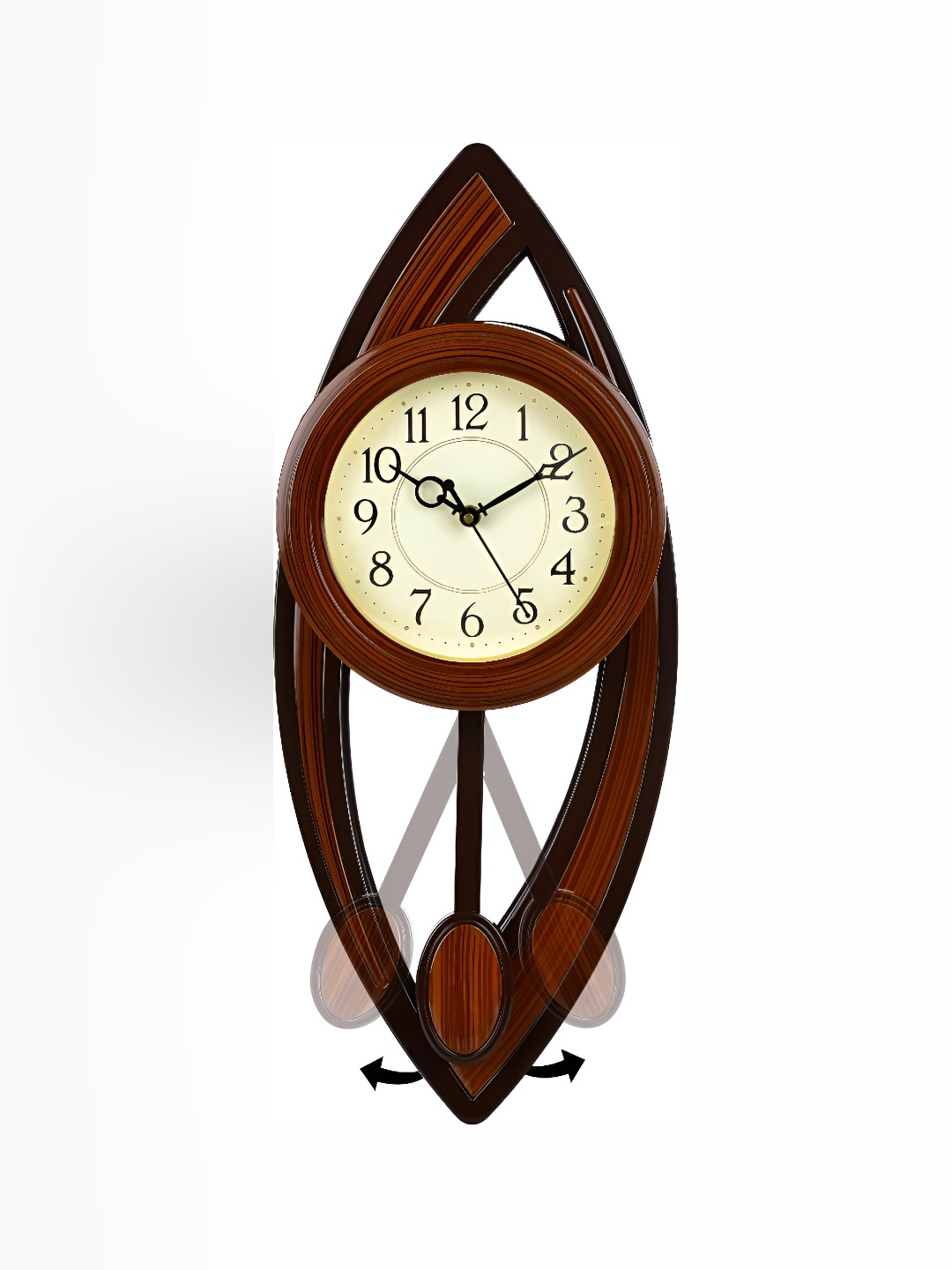 

Attractionz Brown & White Textured Contemporary Round Shaped Wall Clock