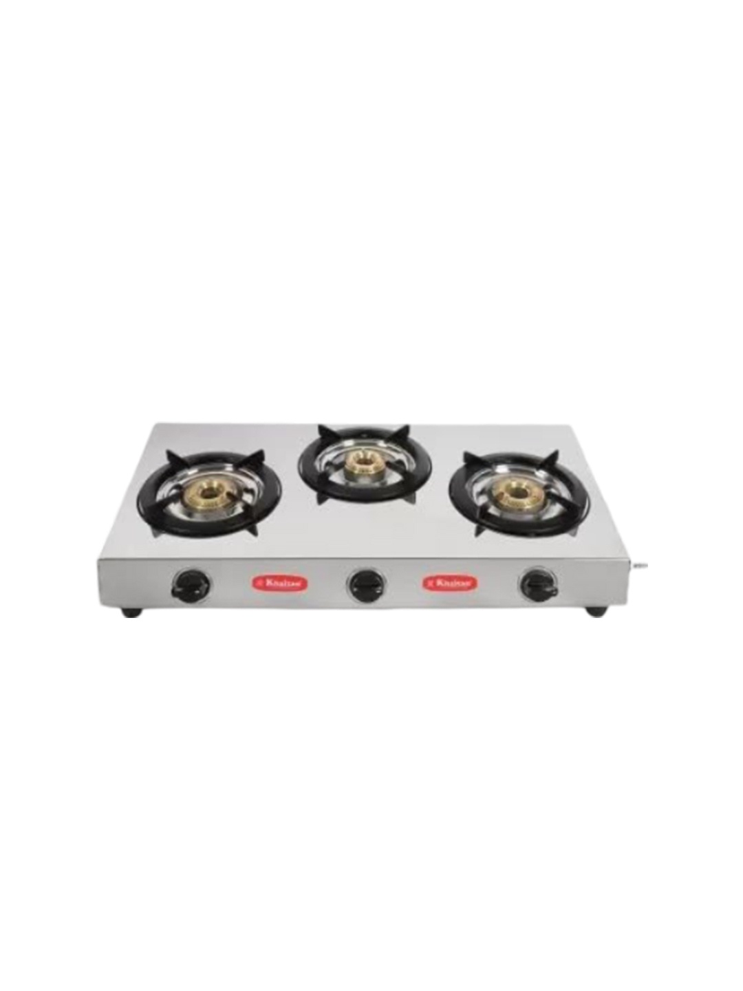 

Khaitan Silver toned 3 Burner Inalsa Stainless Steel Manual Gas Stove