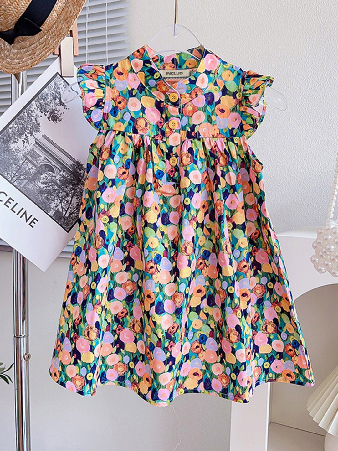 

INCLUD Floral Print Empire Dress, Multi