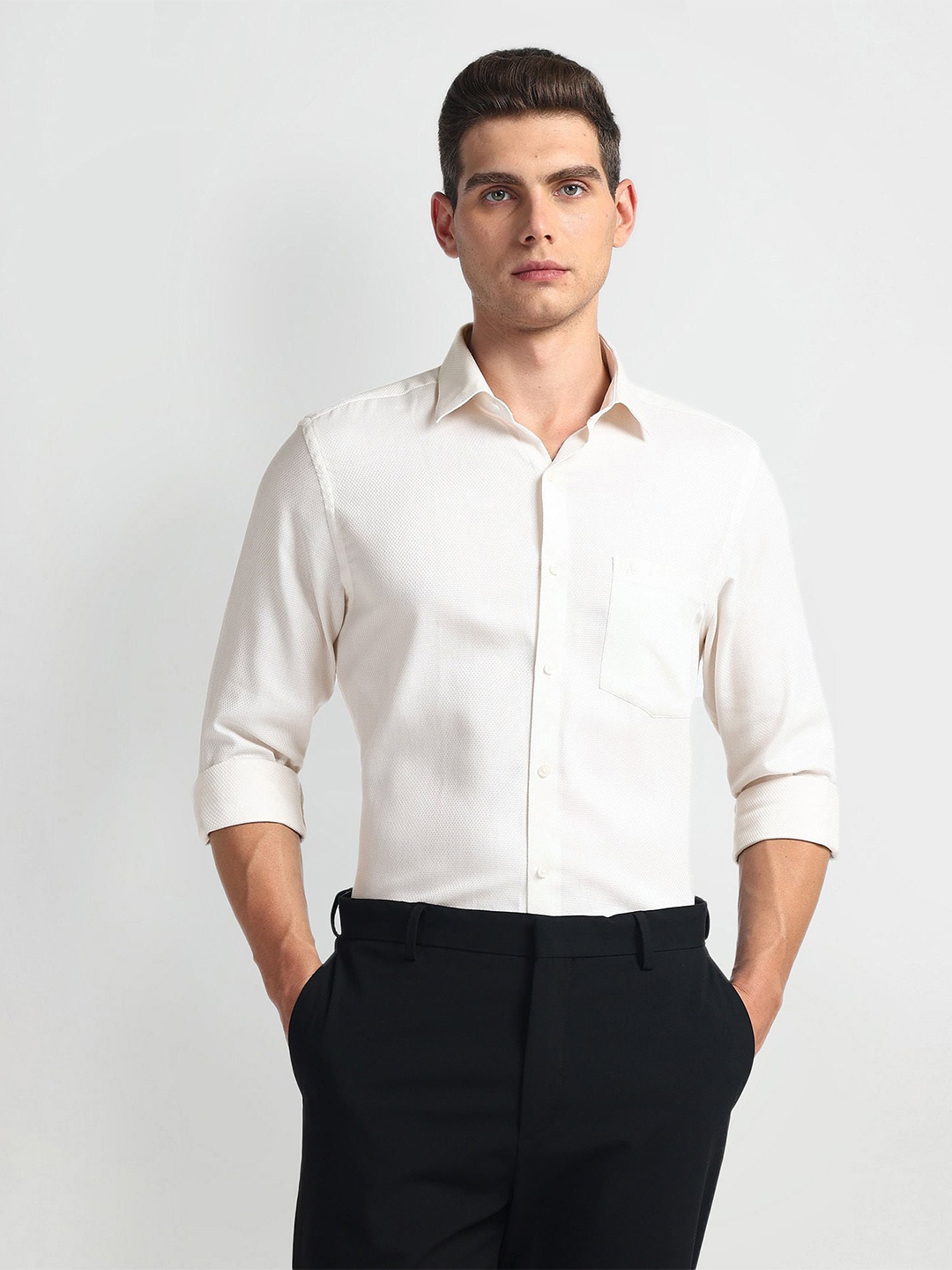 

Arrow Men Opaque Cotton Formal Shirt, White