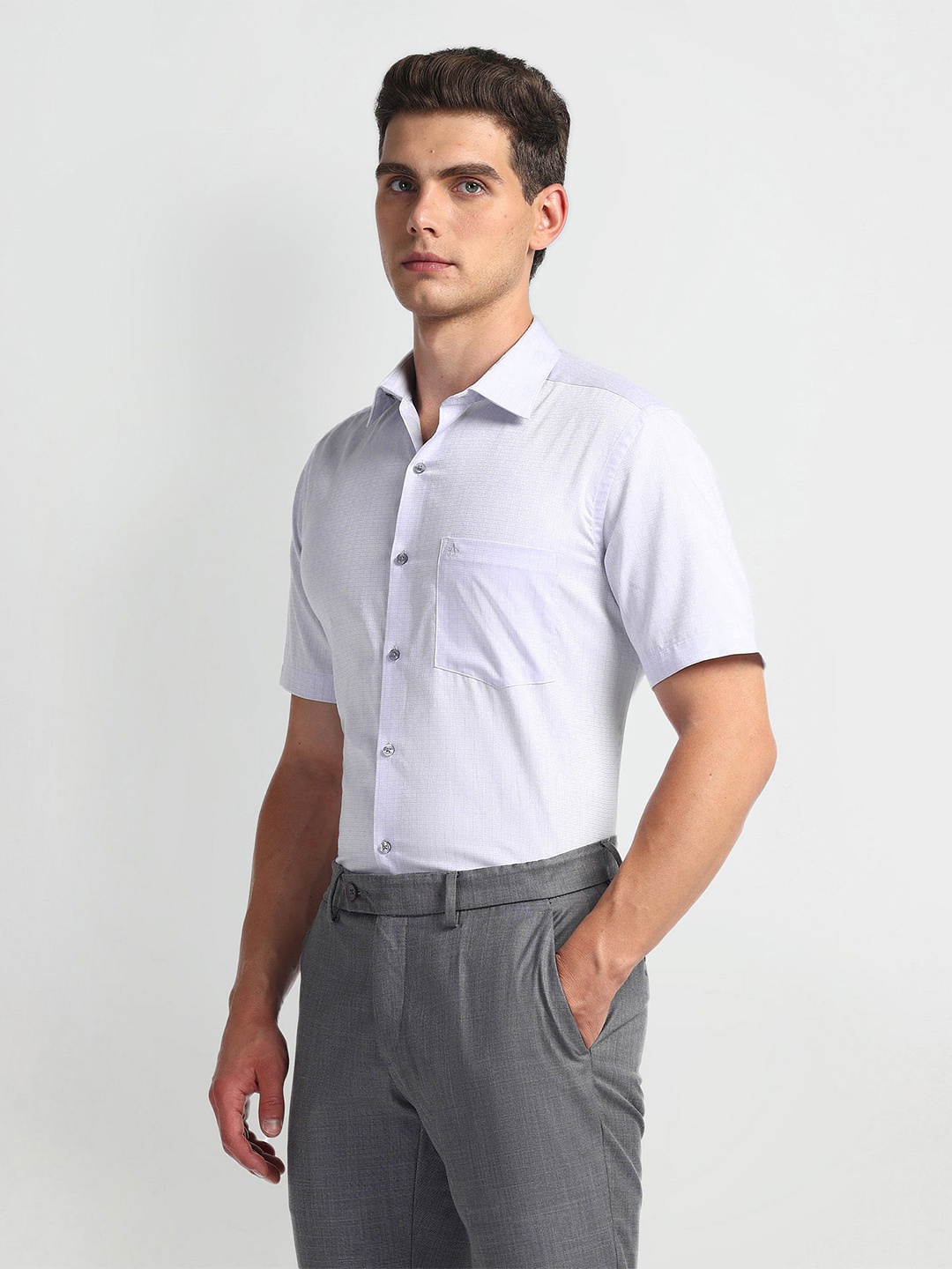 

Arrow Men Opaque Striped Formal Shirt, White