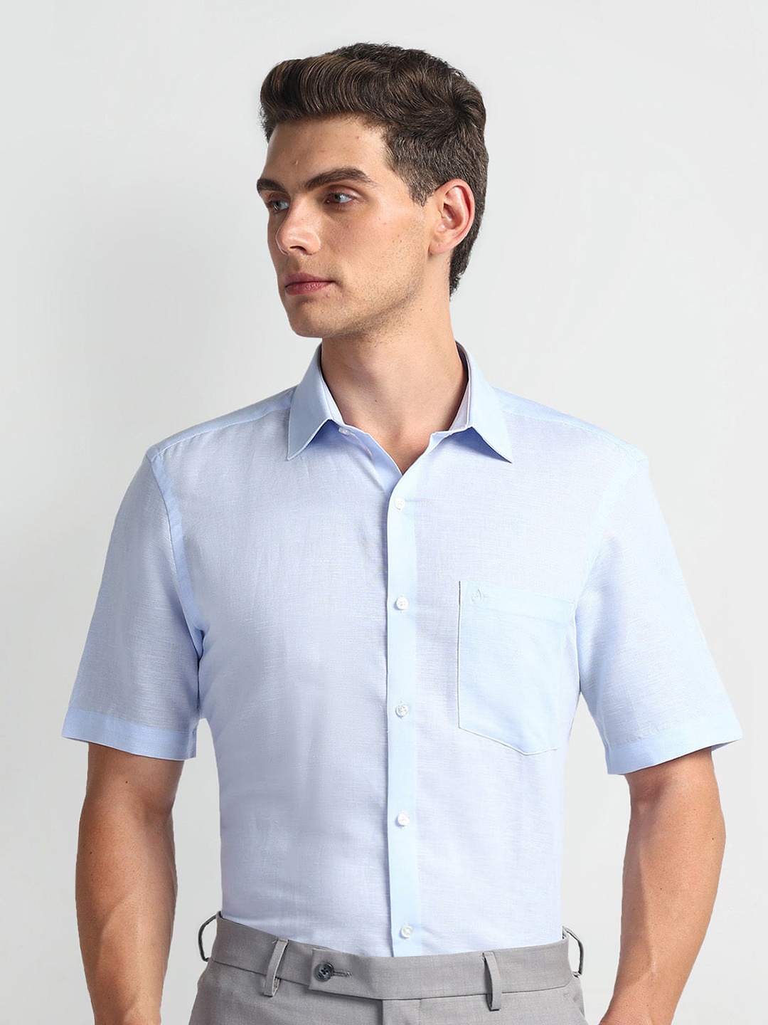 

Arrow Men Opaque Solid Formal Shirt, Blue