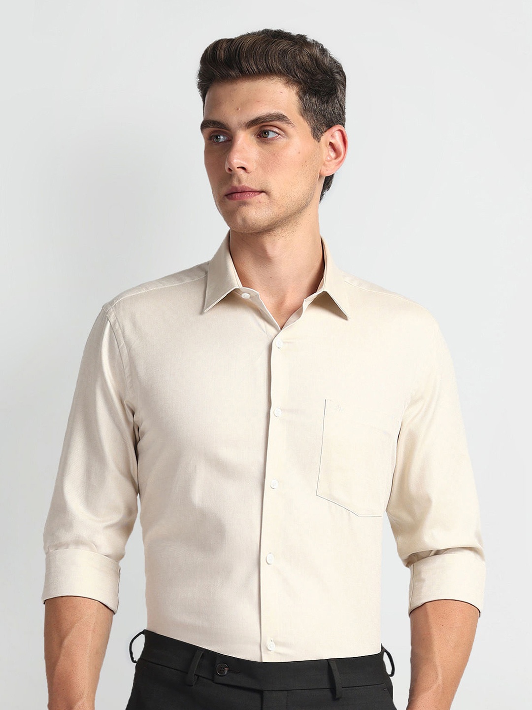 

Arrow Men Opaque Formal Shirt, Beige