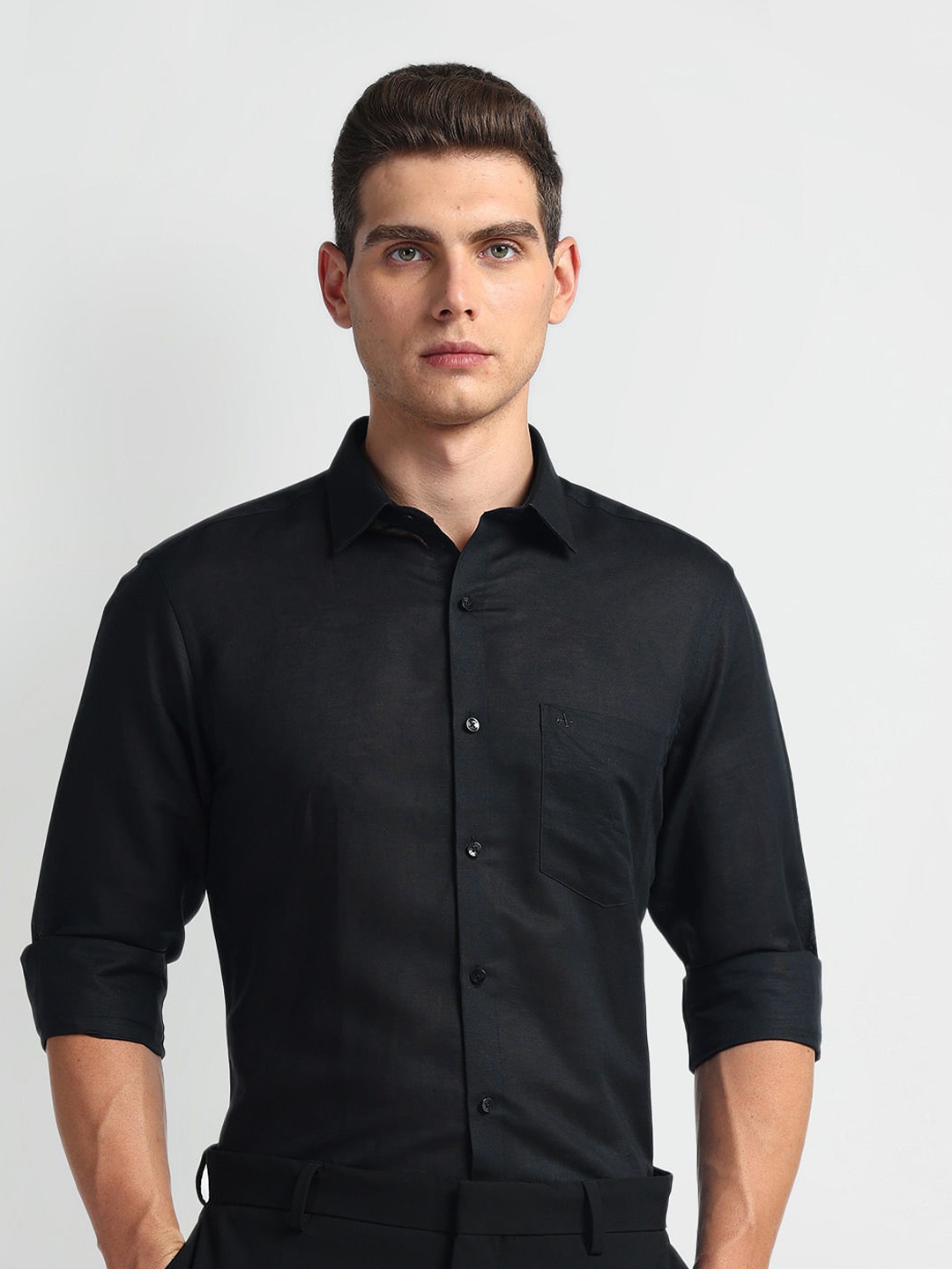 

Arrow Men Opaque Formal Shirt, Black