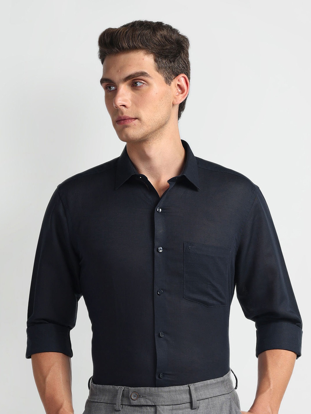 

Arrow Men Opaque Formal Shirt, Black