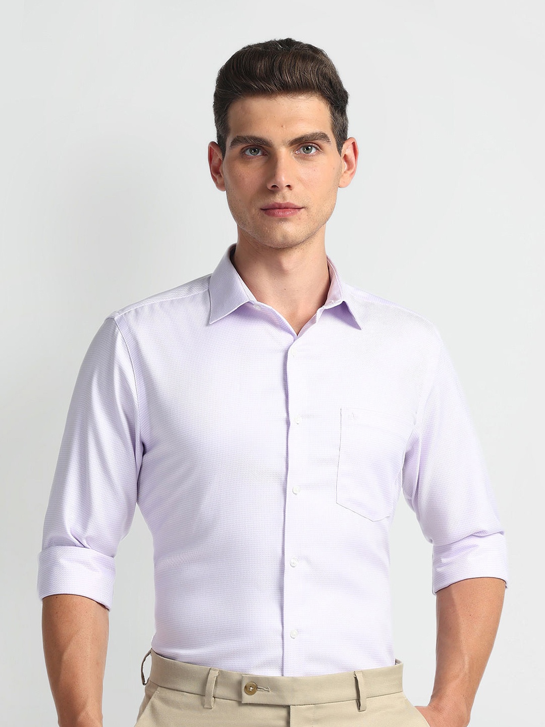 

Arrow Men Opaque Autopress Formal Shirt, Purple