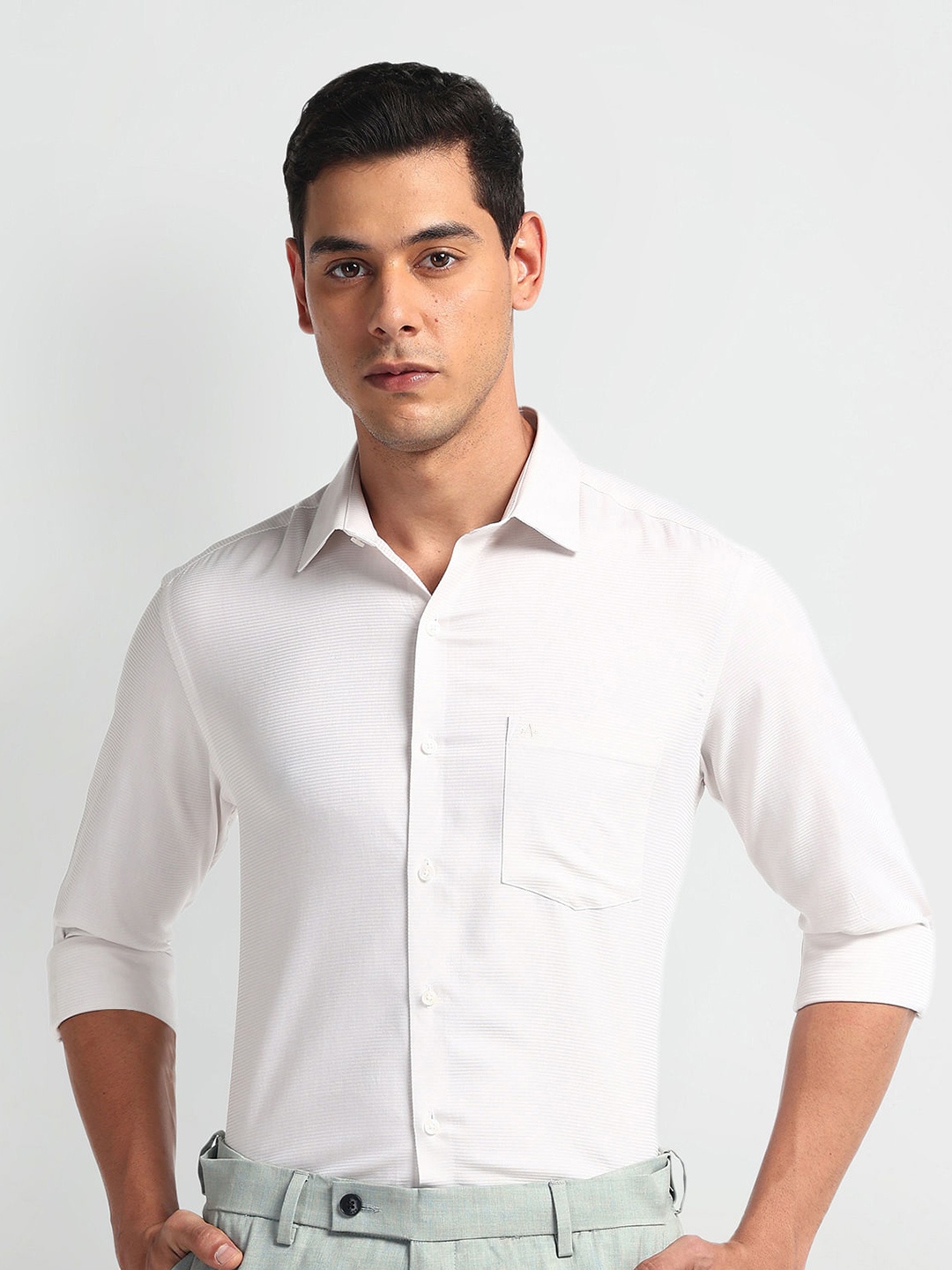 

Arrow Men Slim Fit Opaque Formal Shirt, Beige