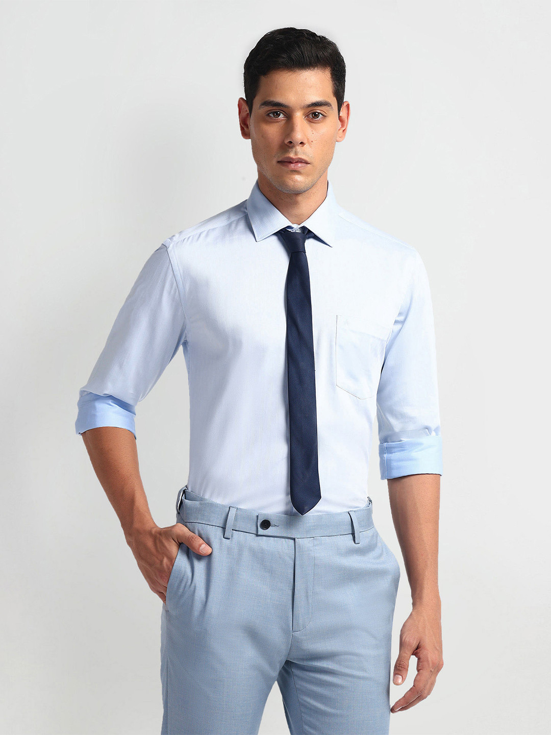 

Arrow Men Slim Fit Opaque Formal Shirt, Blue