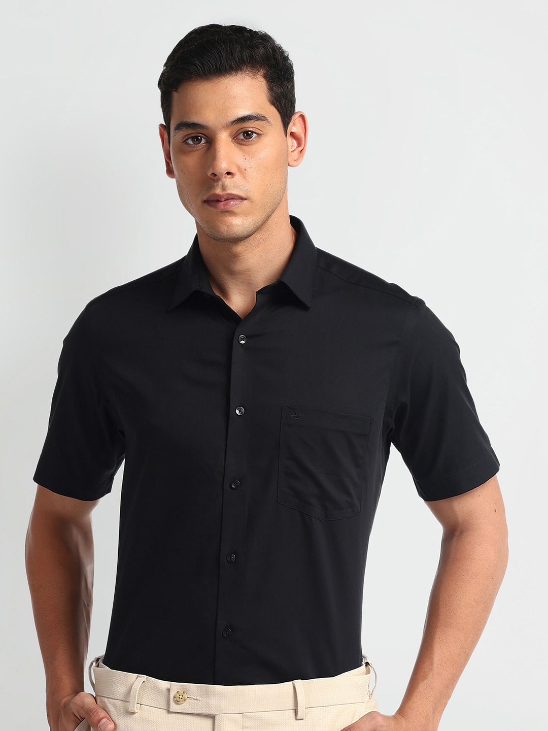

Arrow Men Opaque Autopress Formal Shirt, Black