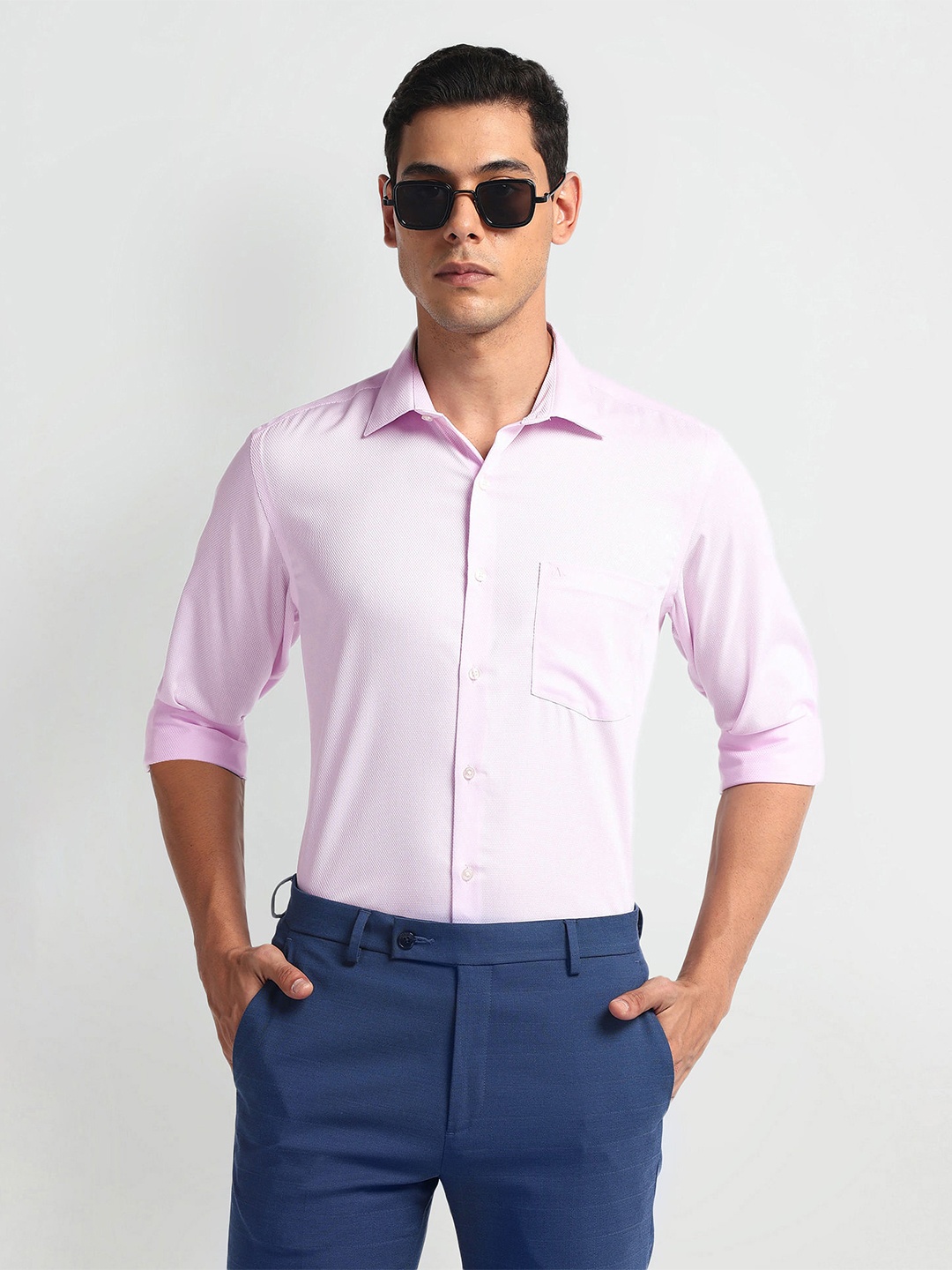 

Arrow Men Opaque Autopress Formal Shirt, Pink