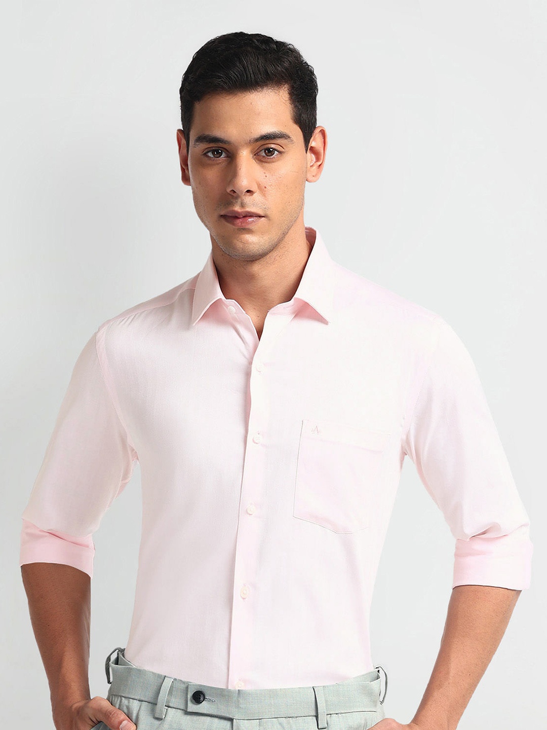 

Arrow Men Slim Fit Opaque Formal Shirt, Pink