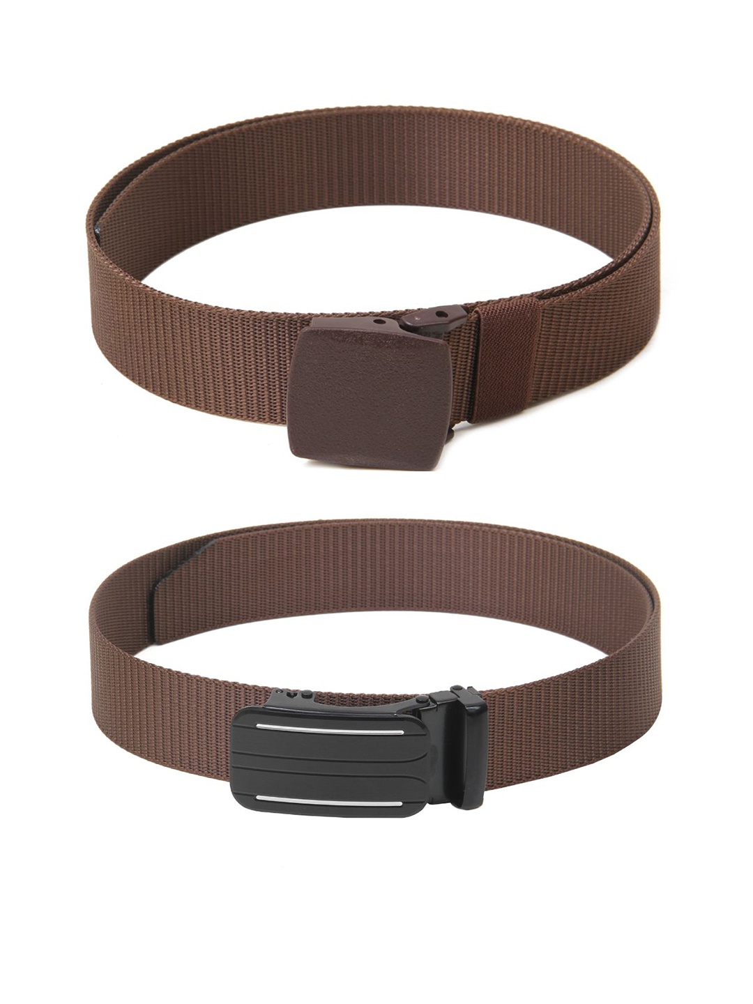 

Calvadoss Girls Set Of 2 Textured Belts, Brown