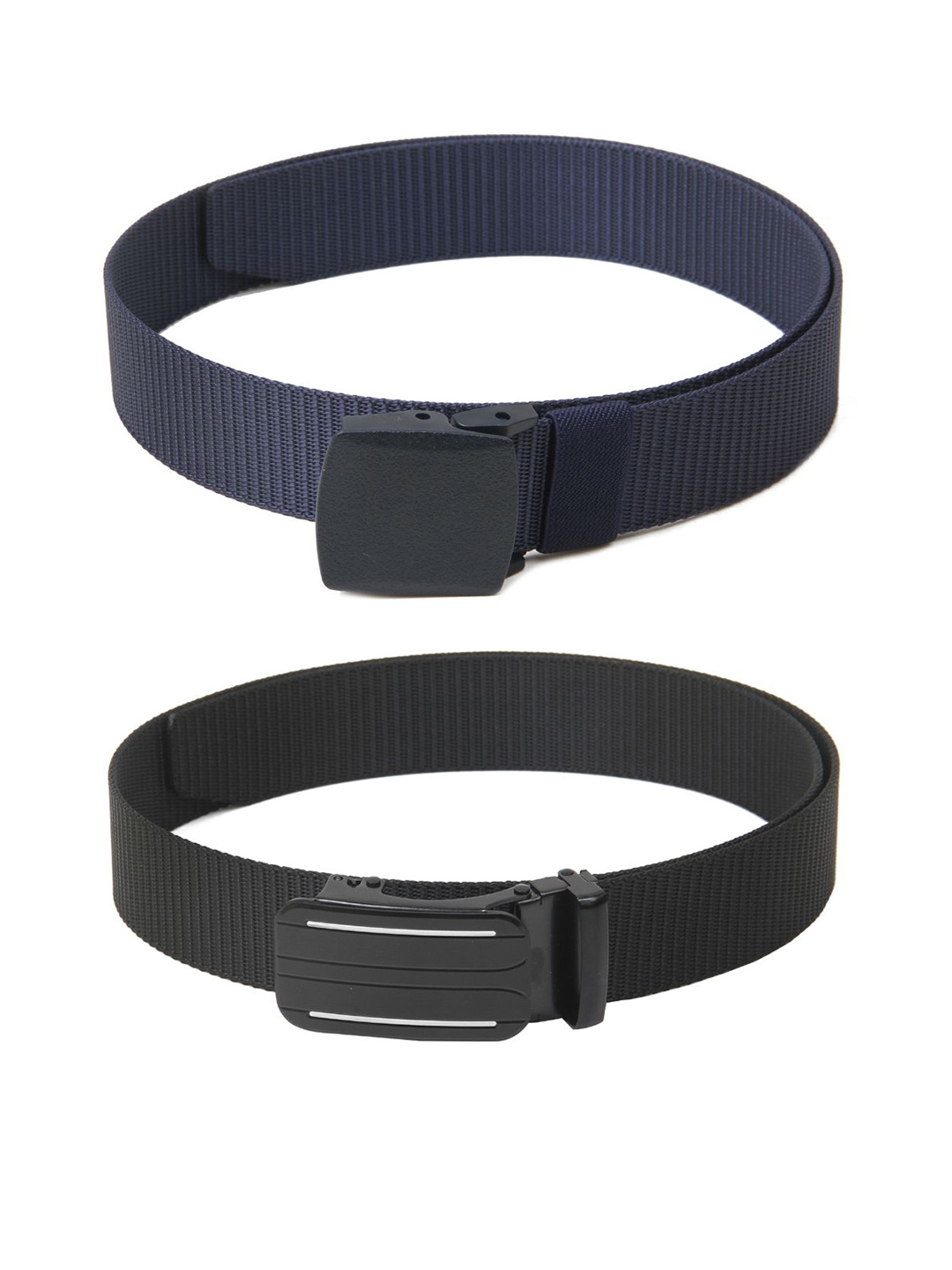 

Calvadoss Girls Set Of 2 Textured Belts, Navy blue
