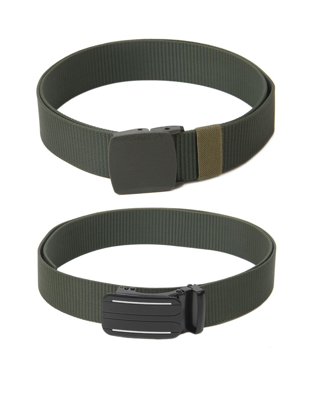 

Calvadoss Girls Textured Set Of 2 Belts, Green