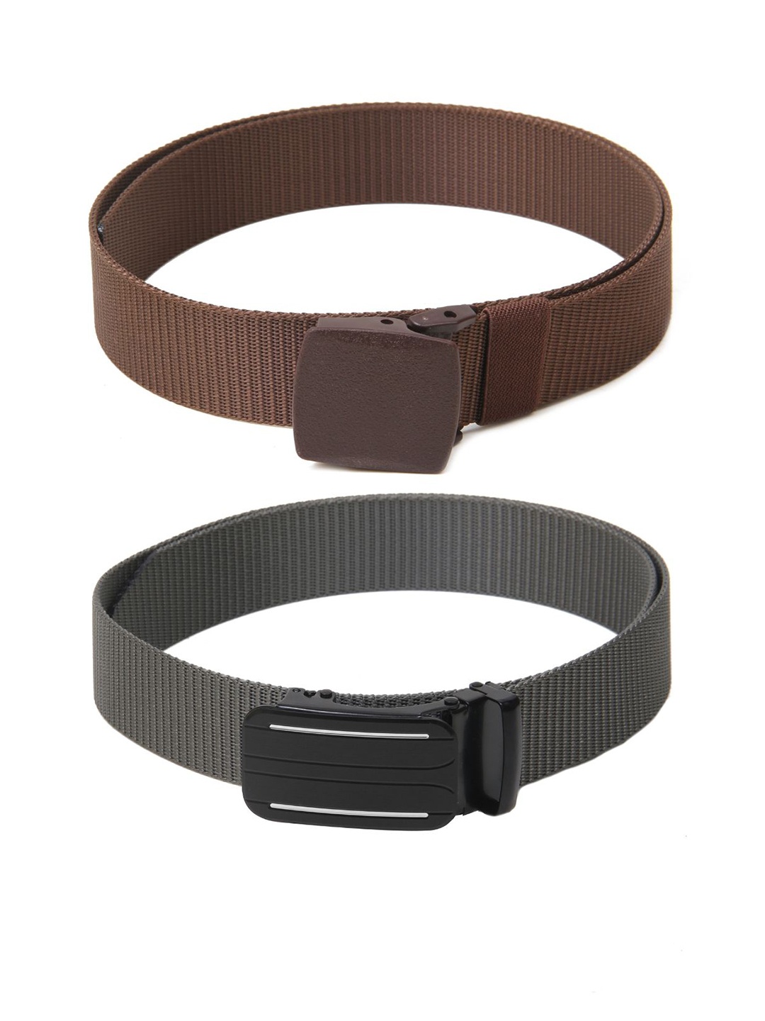 

Calvadoss Girls Set Of 2 Textured Belts, Brown