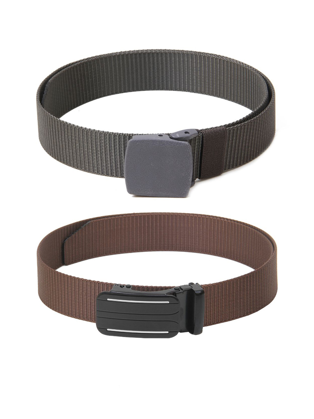 

Calvadoss Girls Textured Set Of 2 Belts, Grey