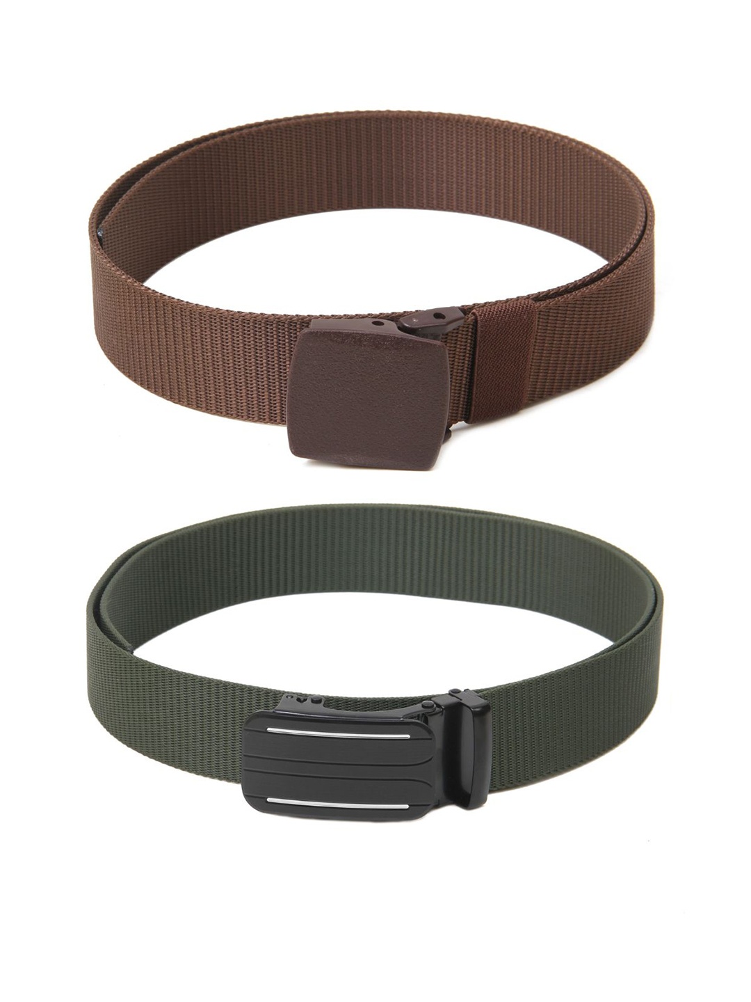 

Calvadoss Girls Set Of 2 Textured Belts, Brown