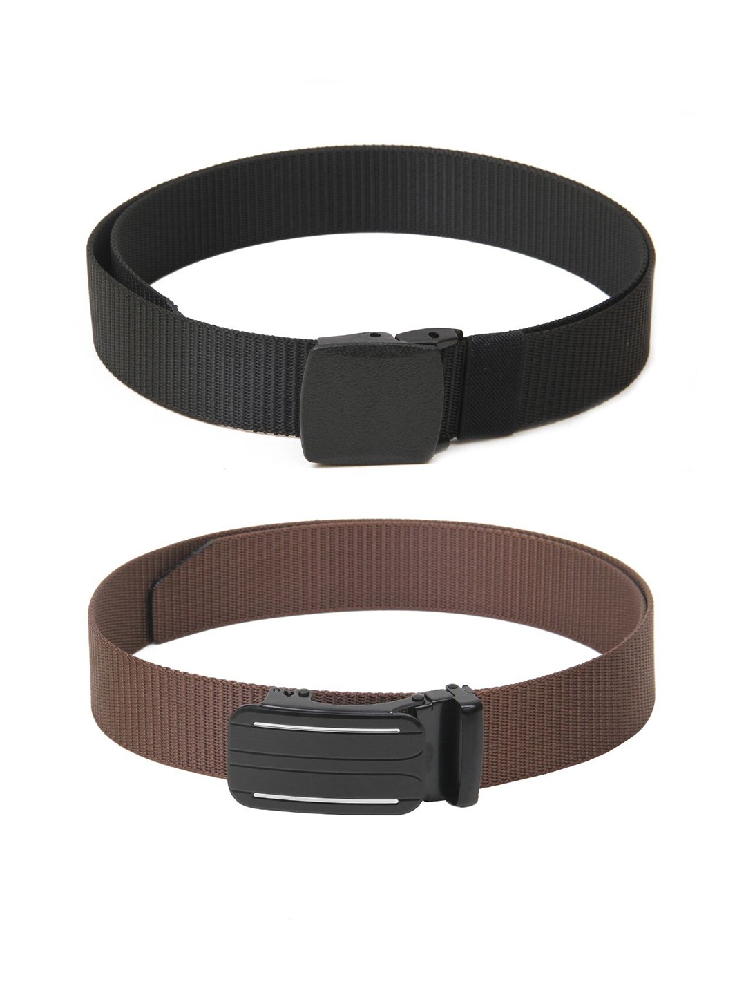 

Calvadoss Girls Set of 2 Textured Belts, Black