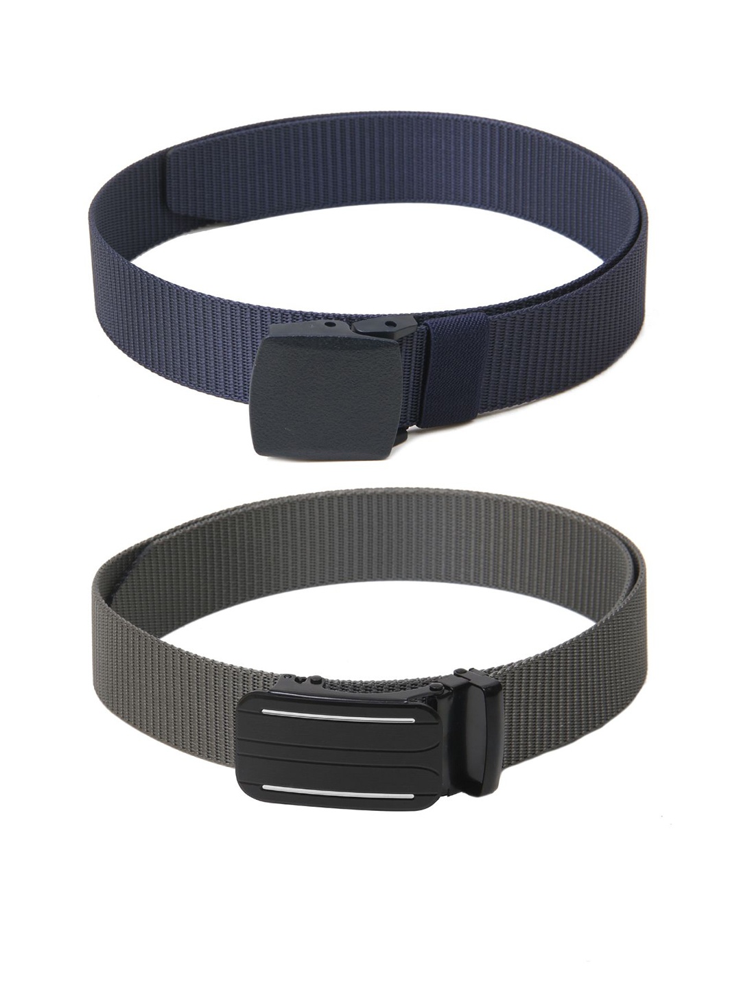 

Calvadoss Girls Set of 2 Textured Belts, Navy blue