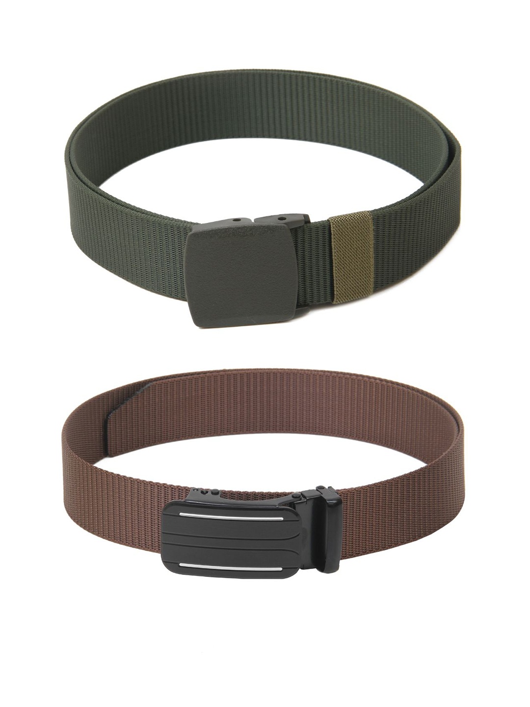 

Calvadoss Girls Set of 2 Textured Belts, Green