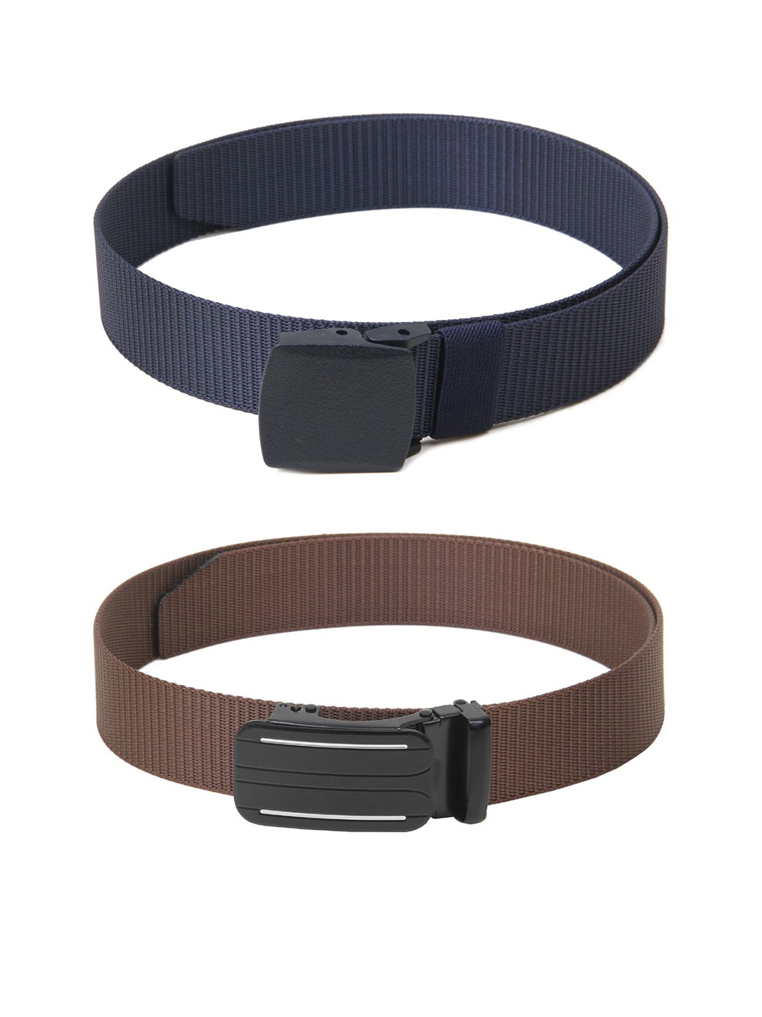 

Calvadoss Girls Set Of 2 Textured Belts, Navy blue