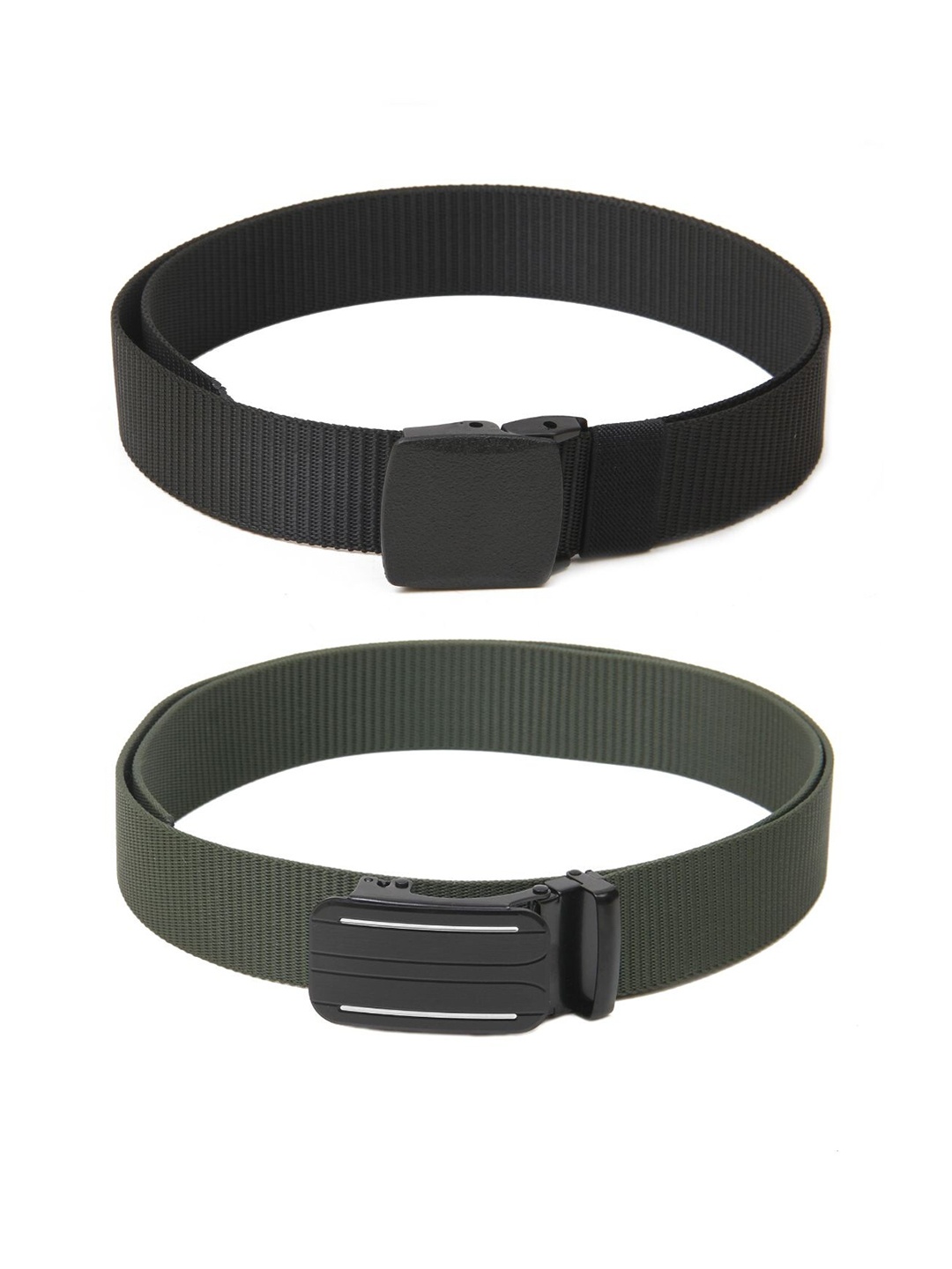 

Calvadoss Girls Set Of 2 Textured Wide Belts, Black