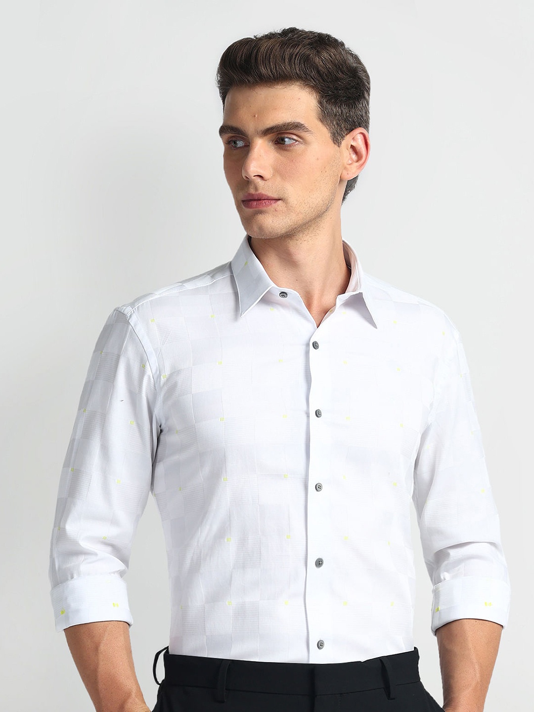 

Arrow New York Men Slim Fit Opaque Formal Shirt, White