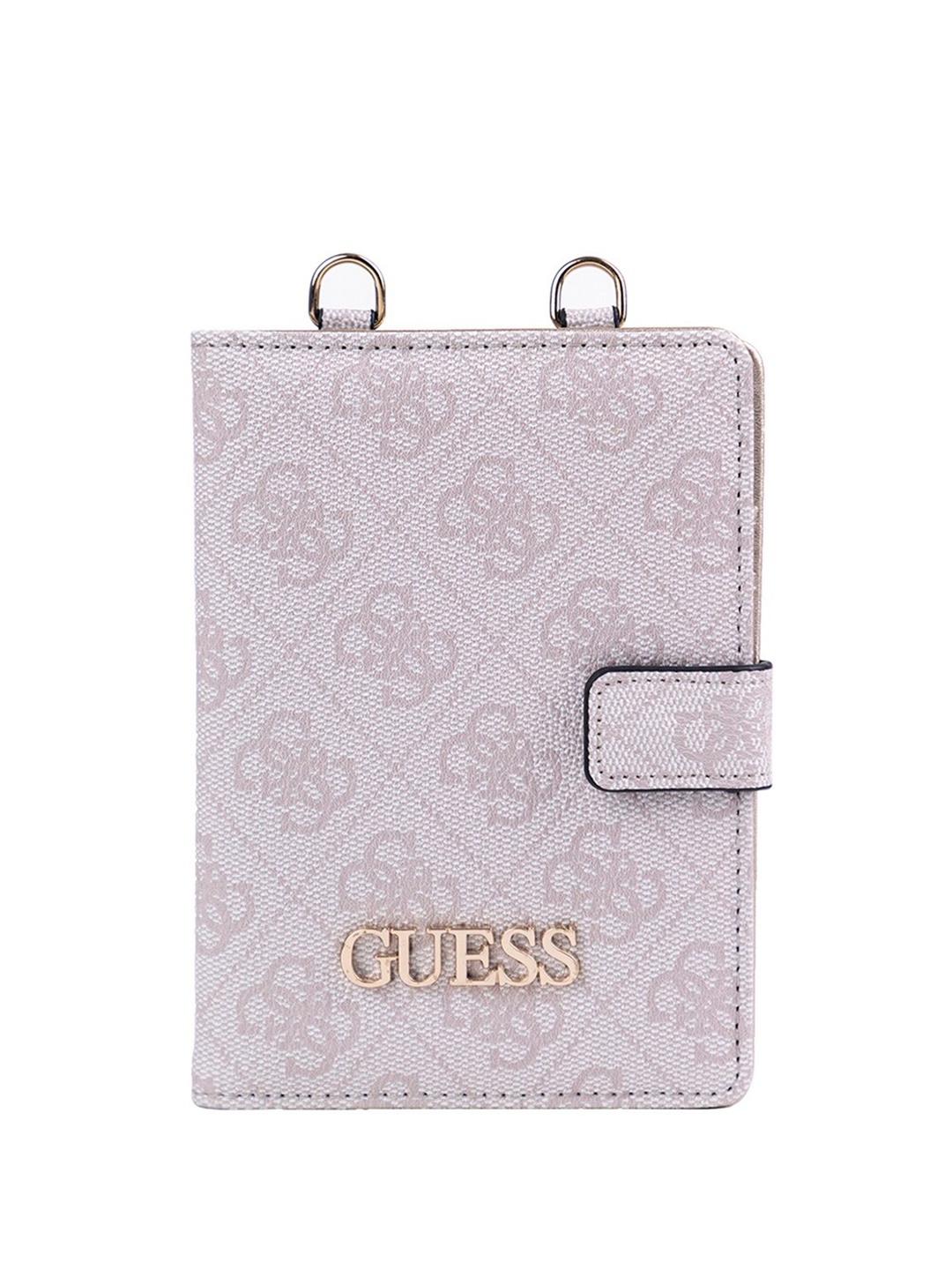 

GUESS Women Printed Passport Holder, Grey