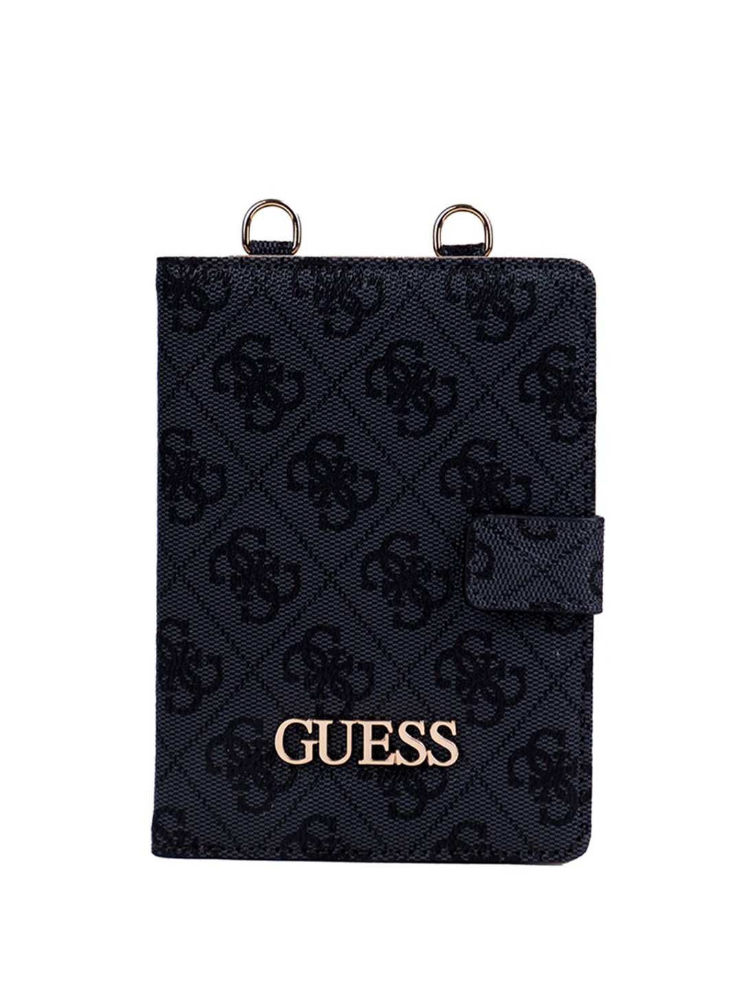 

GUESS Women Printed Passport Holder, Black