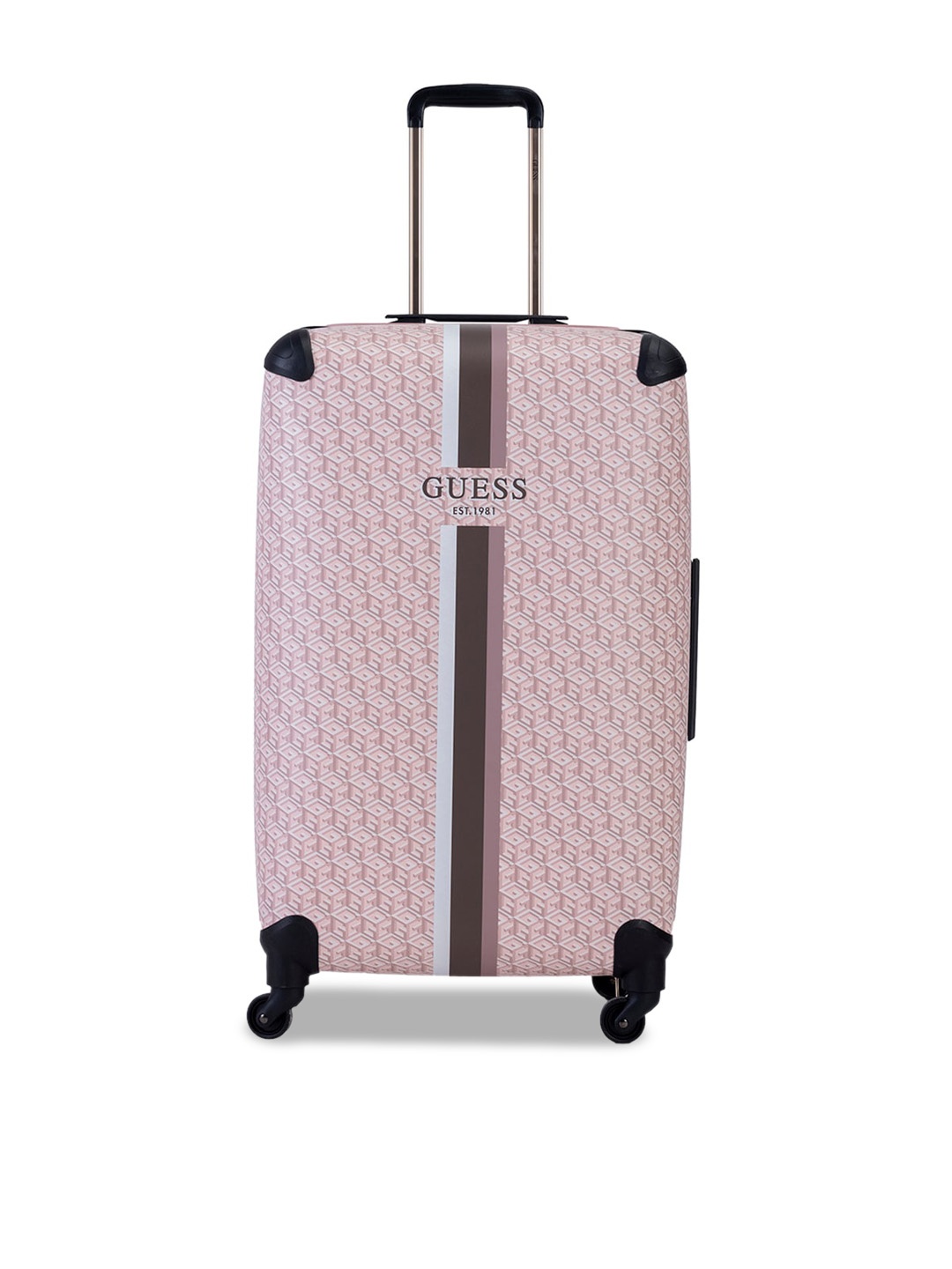 

GUESS Printed Soft Sided Medium Tolley Suitcase, Pink