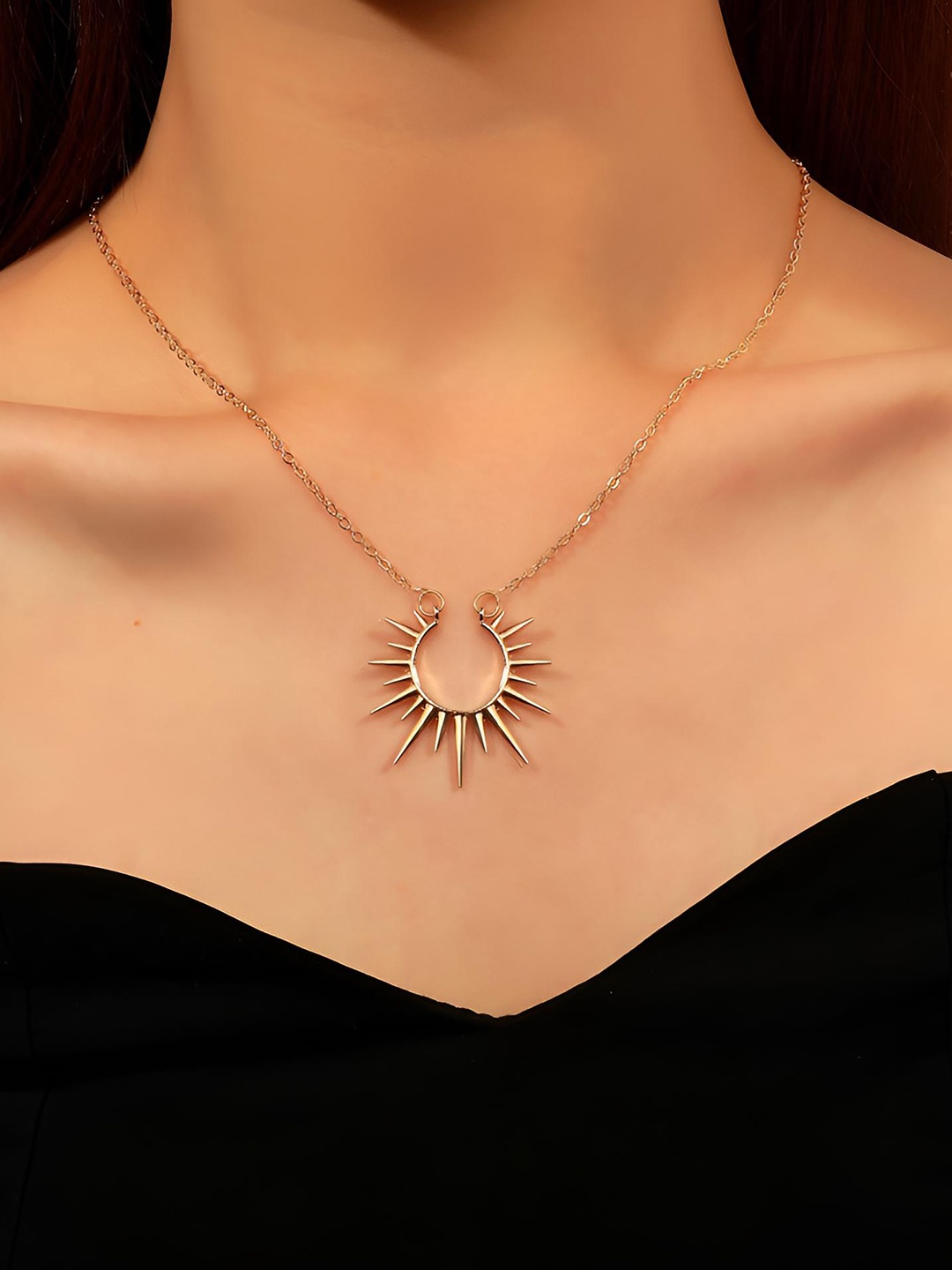 

Goho Sunburst Pendant Necklace, Gold