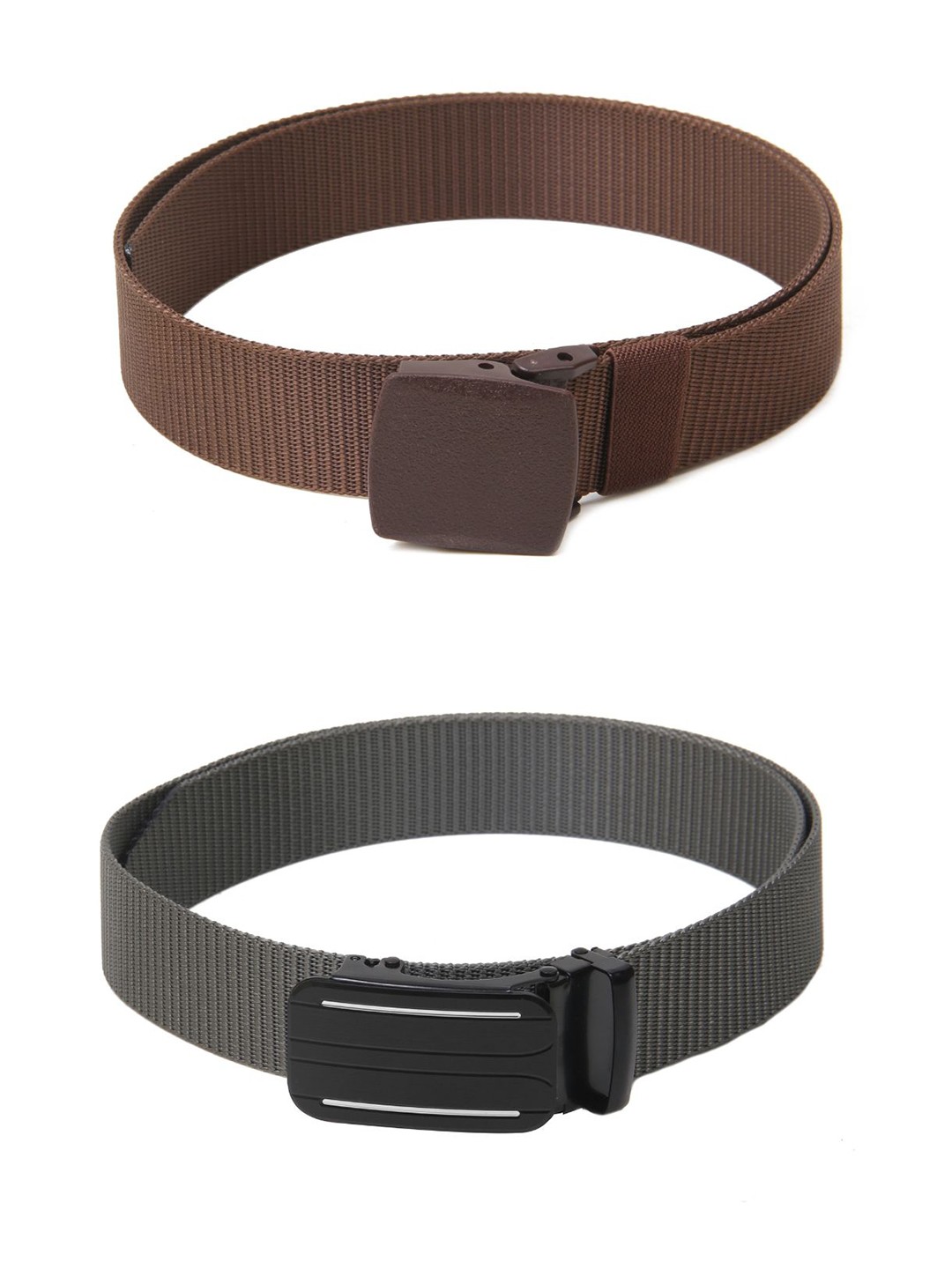 

Calvadoss Men Set Of 2 Textured Canvas Belt, Brown