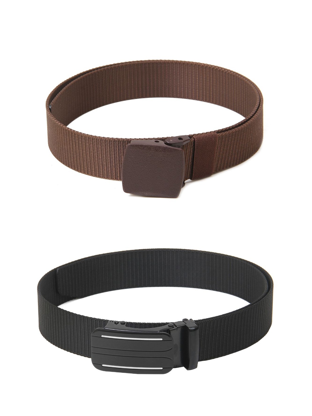 

Calvadoss Men Set Of 2 Textured Belts, Brown