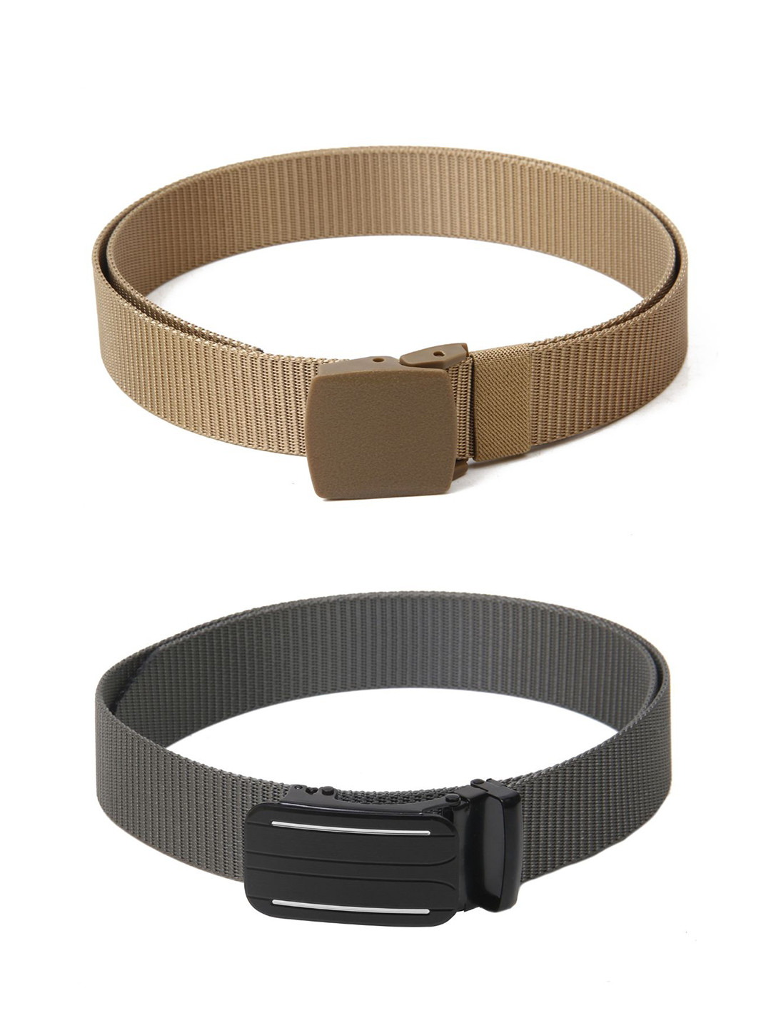 

Calvadoss Men Set of 2 Textured Belt, Beige