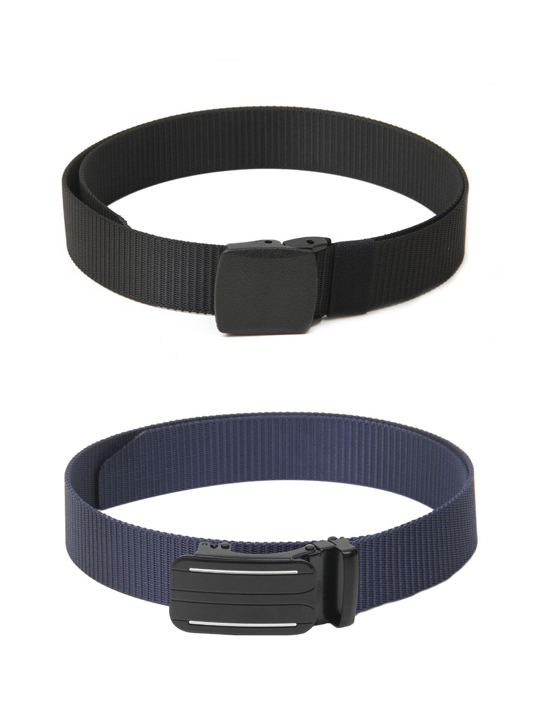 

Calvadoss Men Set of 2 Textured Belt, Black