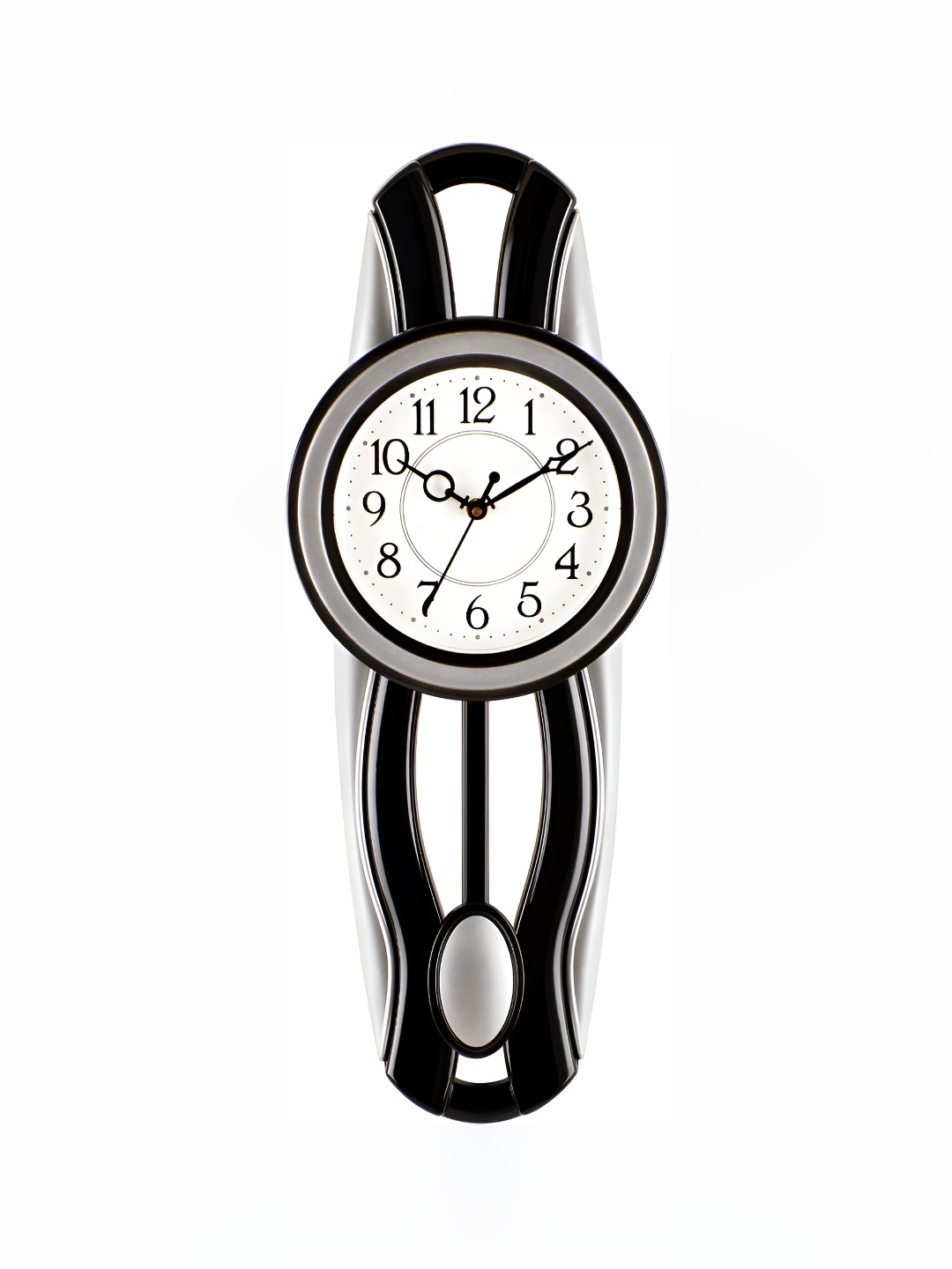 

Attractionz Silver-Toned Wall Clock