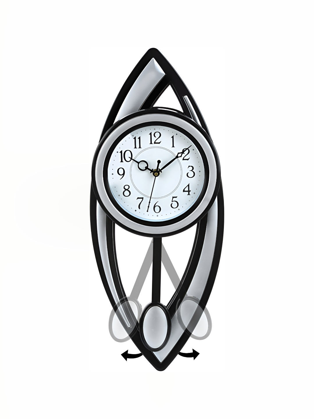 

Attractionz Silver-Toned Wall Clock