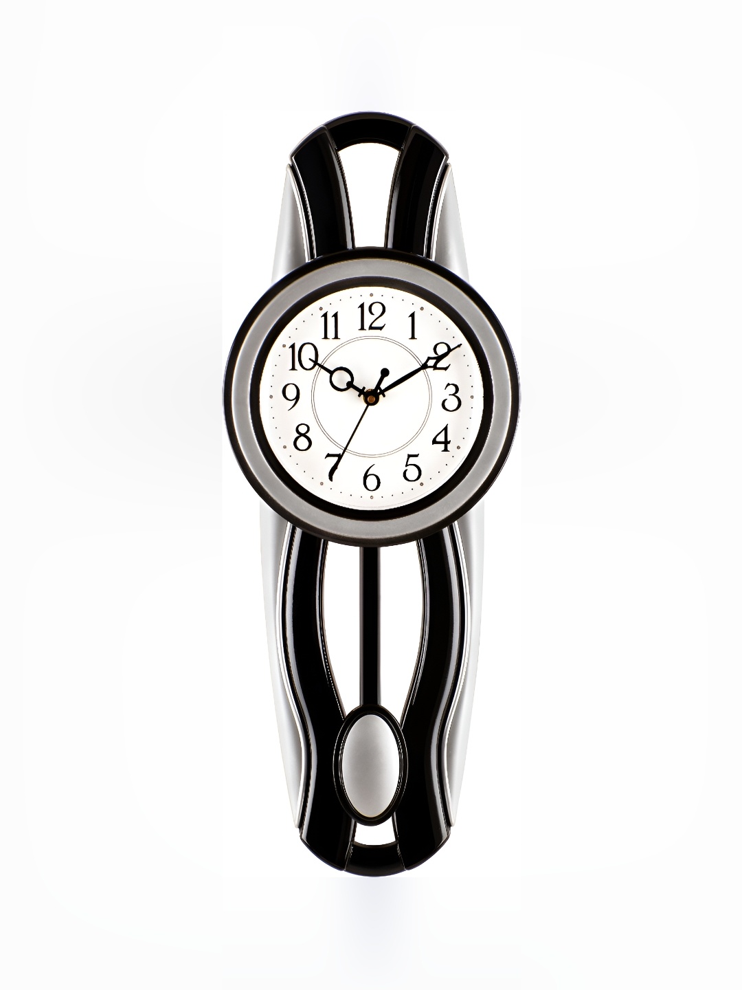 

Attractionz Silver-Toned Wall Clock