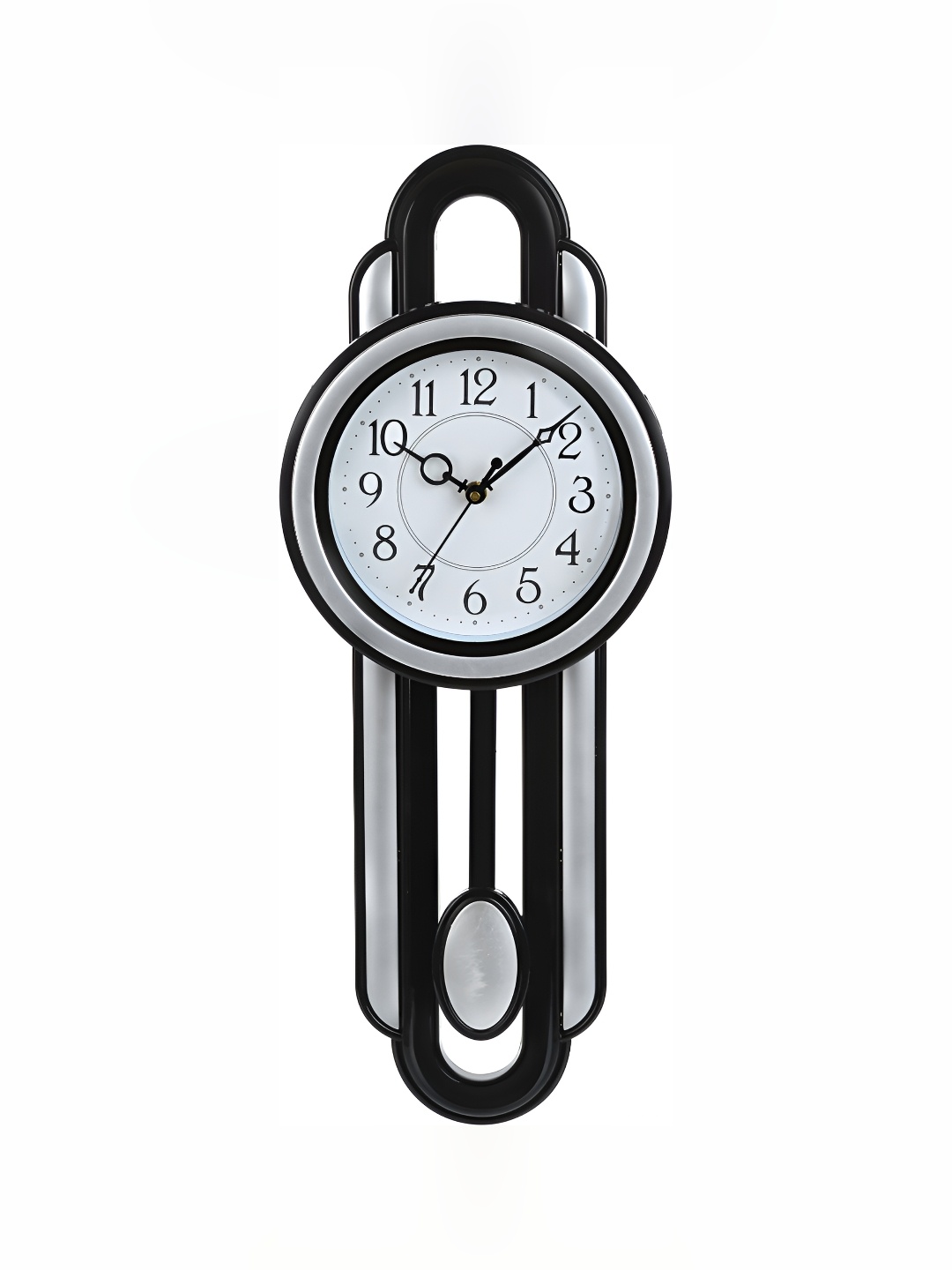 

Attractionz Silver-Toned Wall Clock