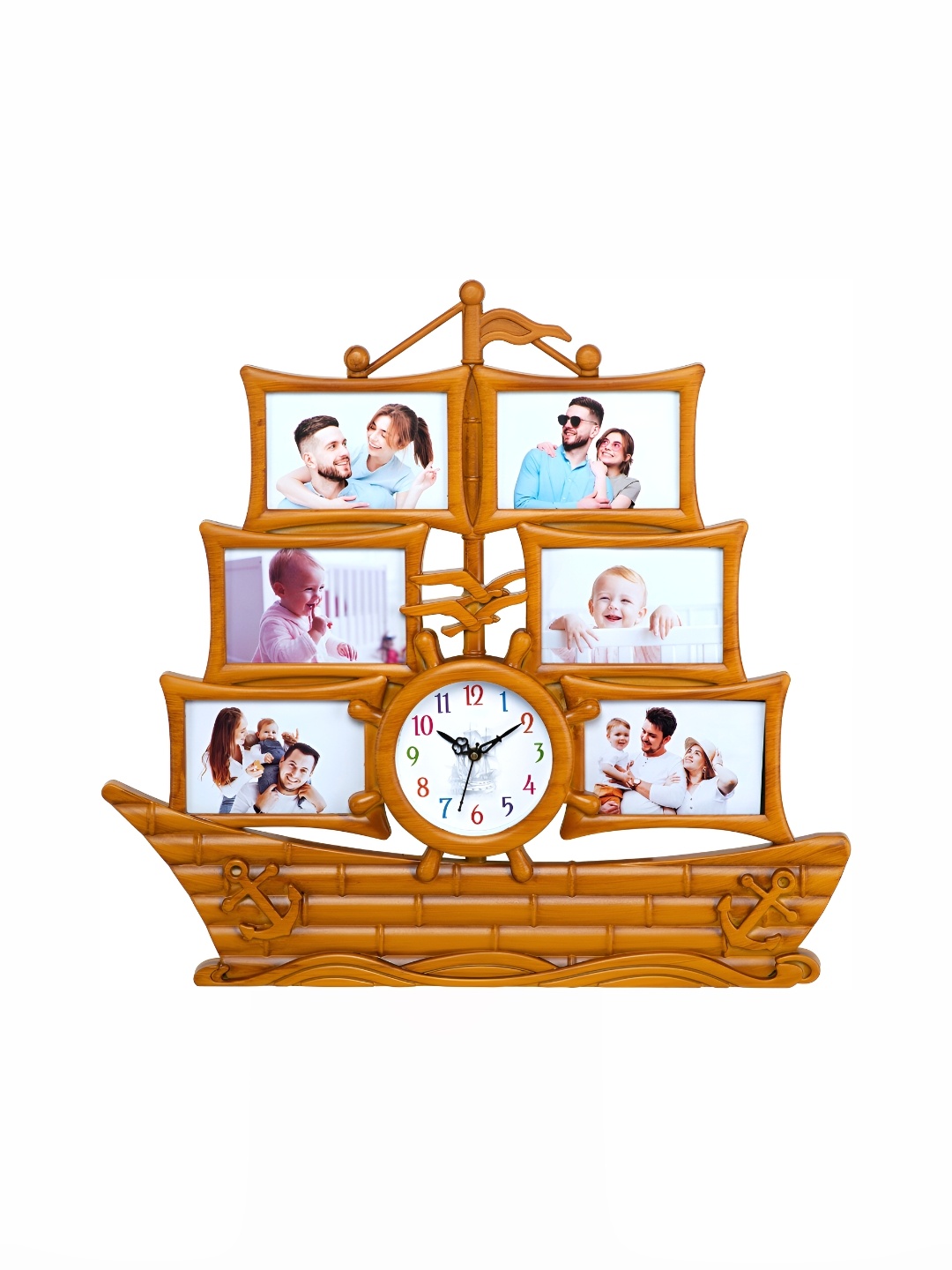 

Attractionz Beige Round Analogue Wall Clock