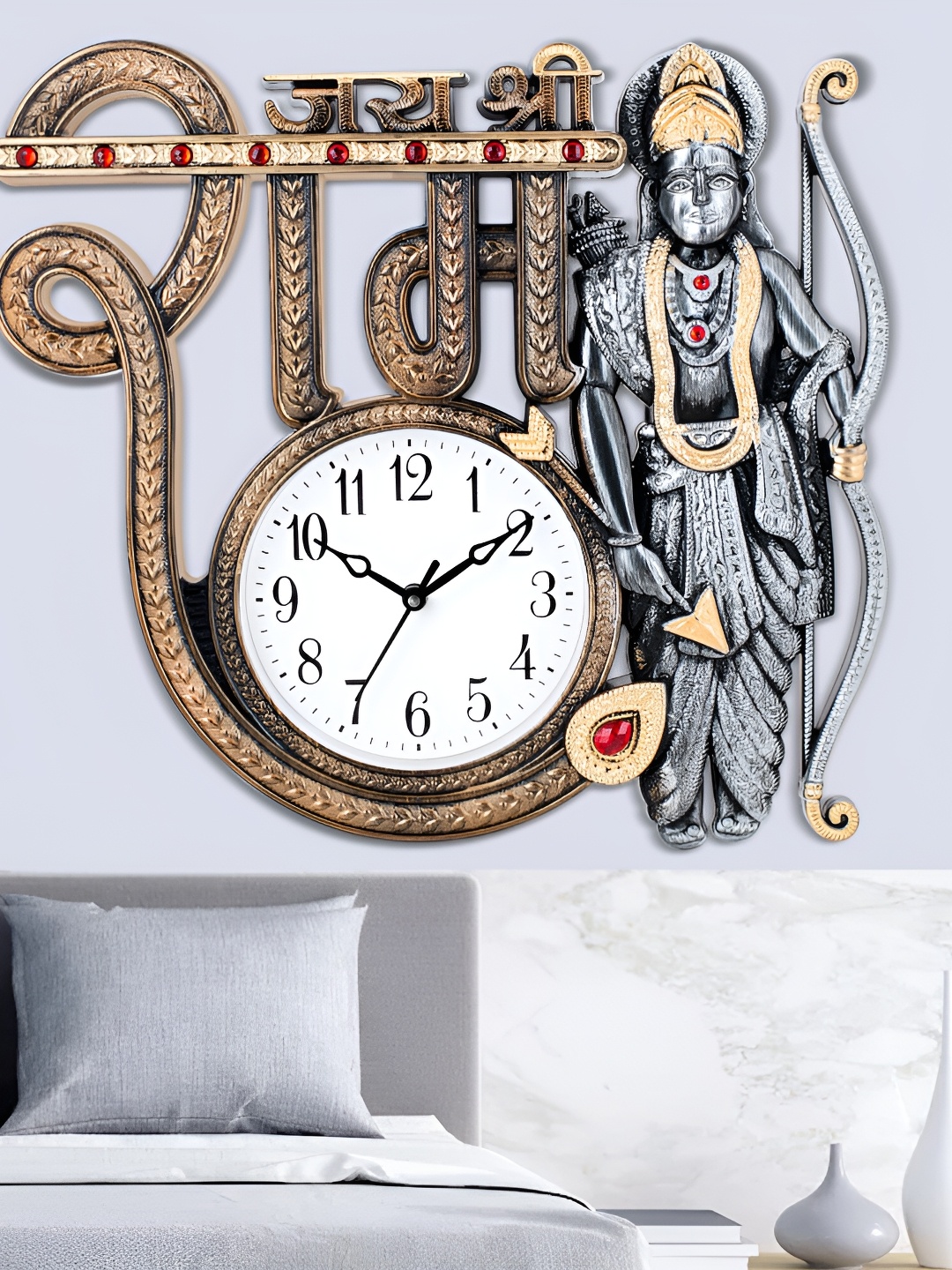 

Attractionz Copper Toned Textured Round Analogue Wall Clock